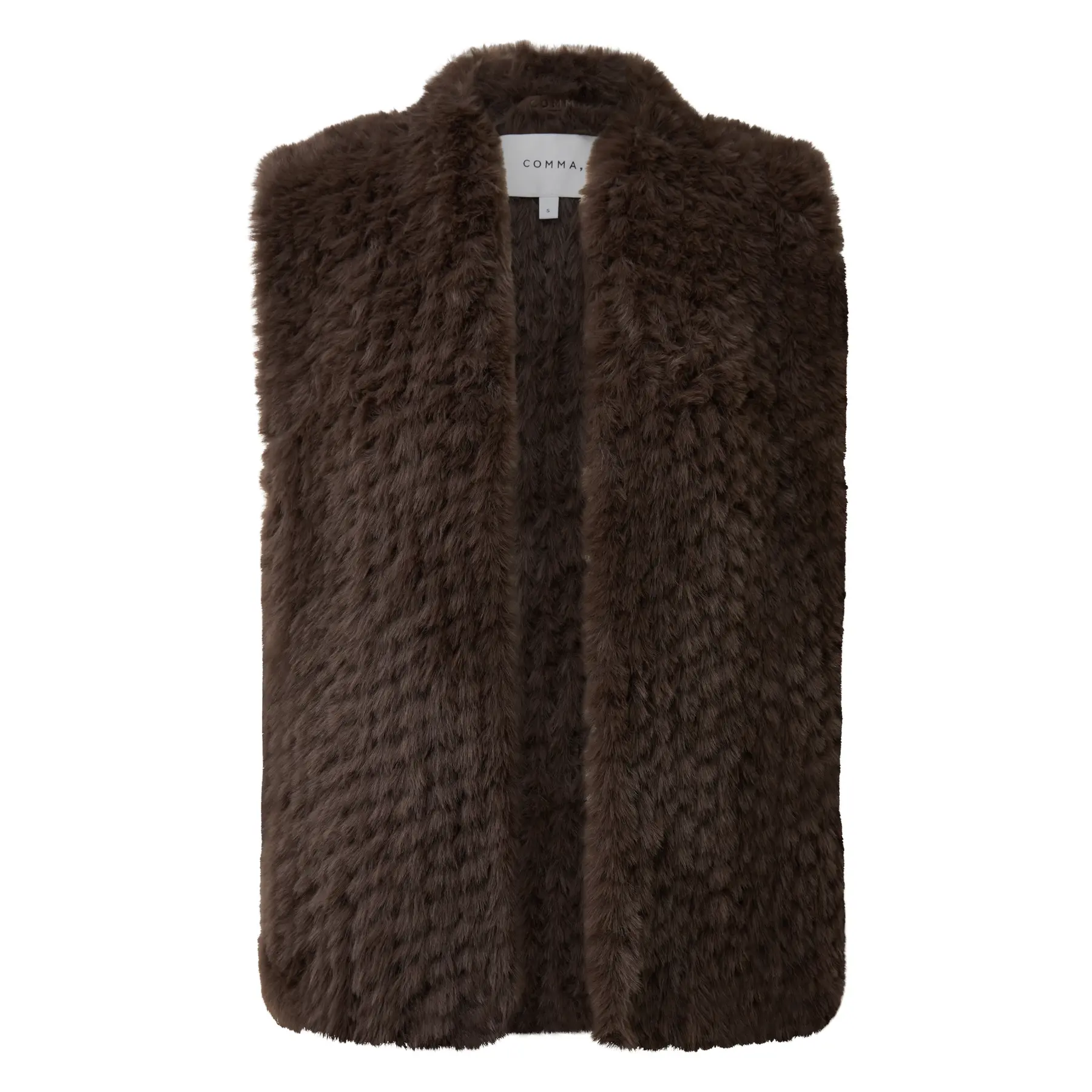 Gilet intrecciato in pelliccia sintetica donna COMMA