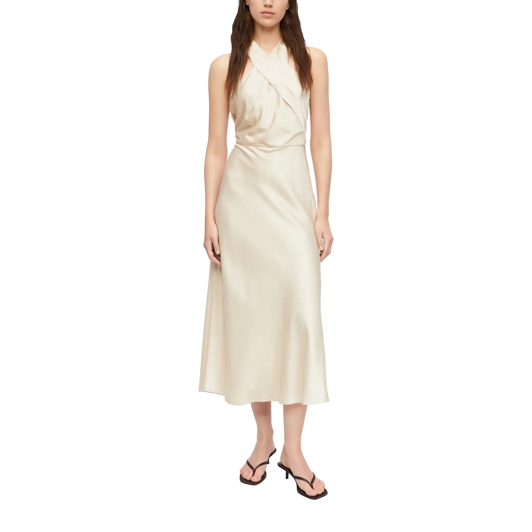 Abito in satin con schiena scoperta donna COMMA