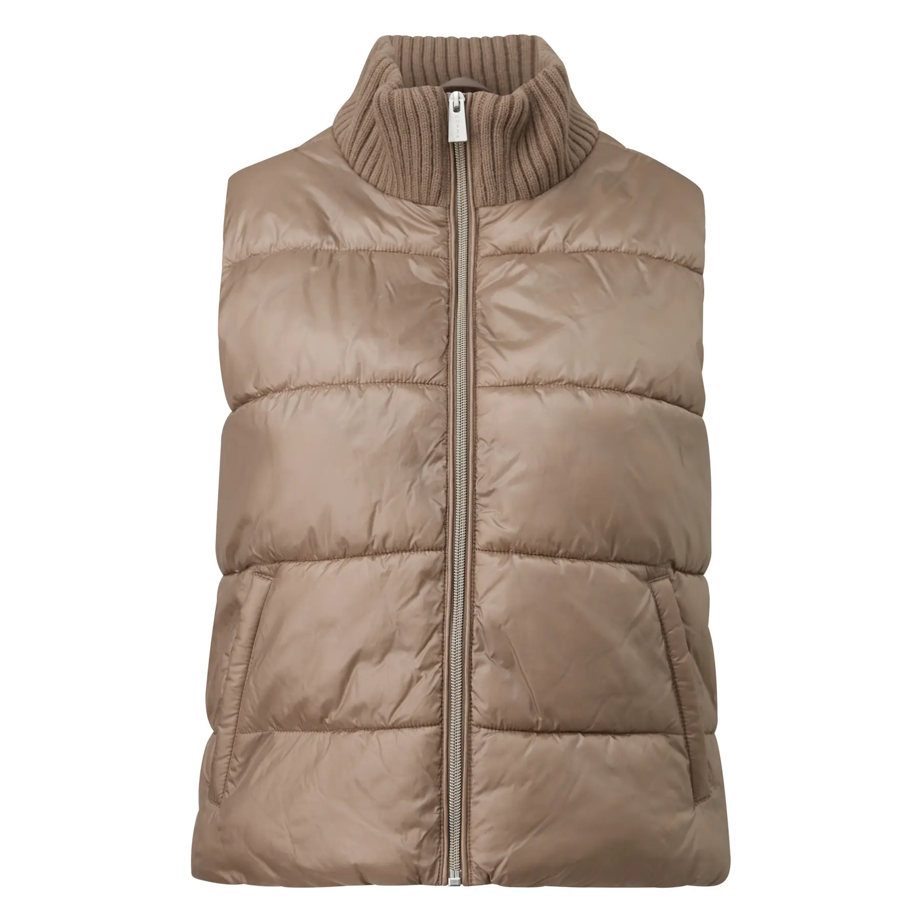 Gilet senza maniche con col in maglia donna COMMA