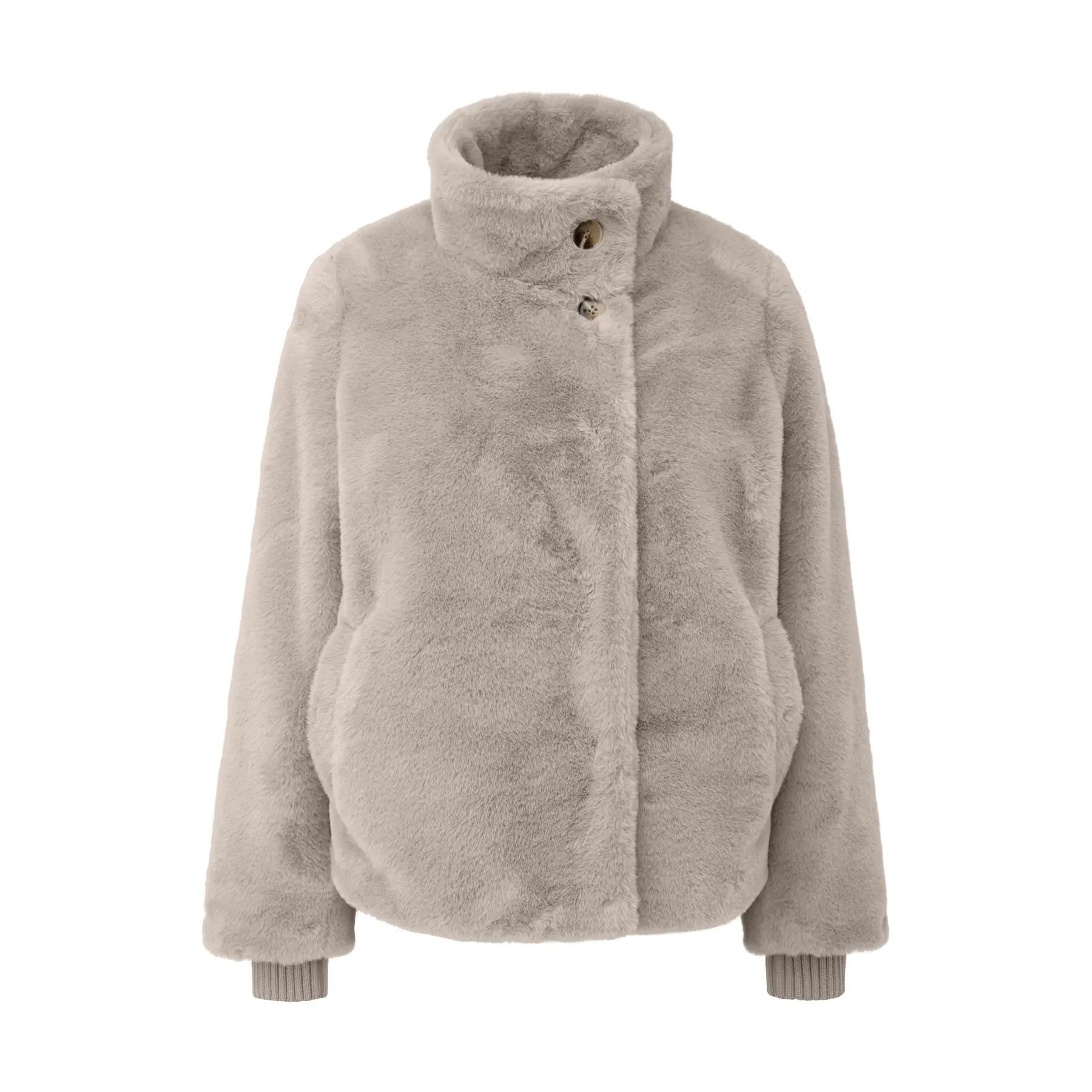 Giacca in peluche con polsini donna COMMA