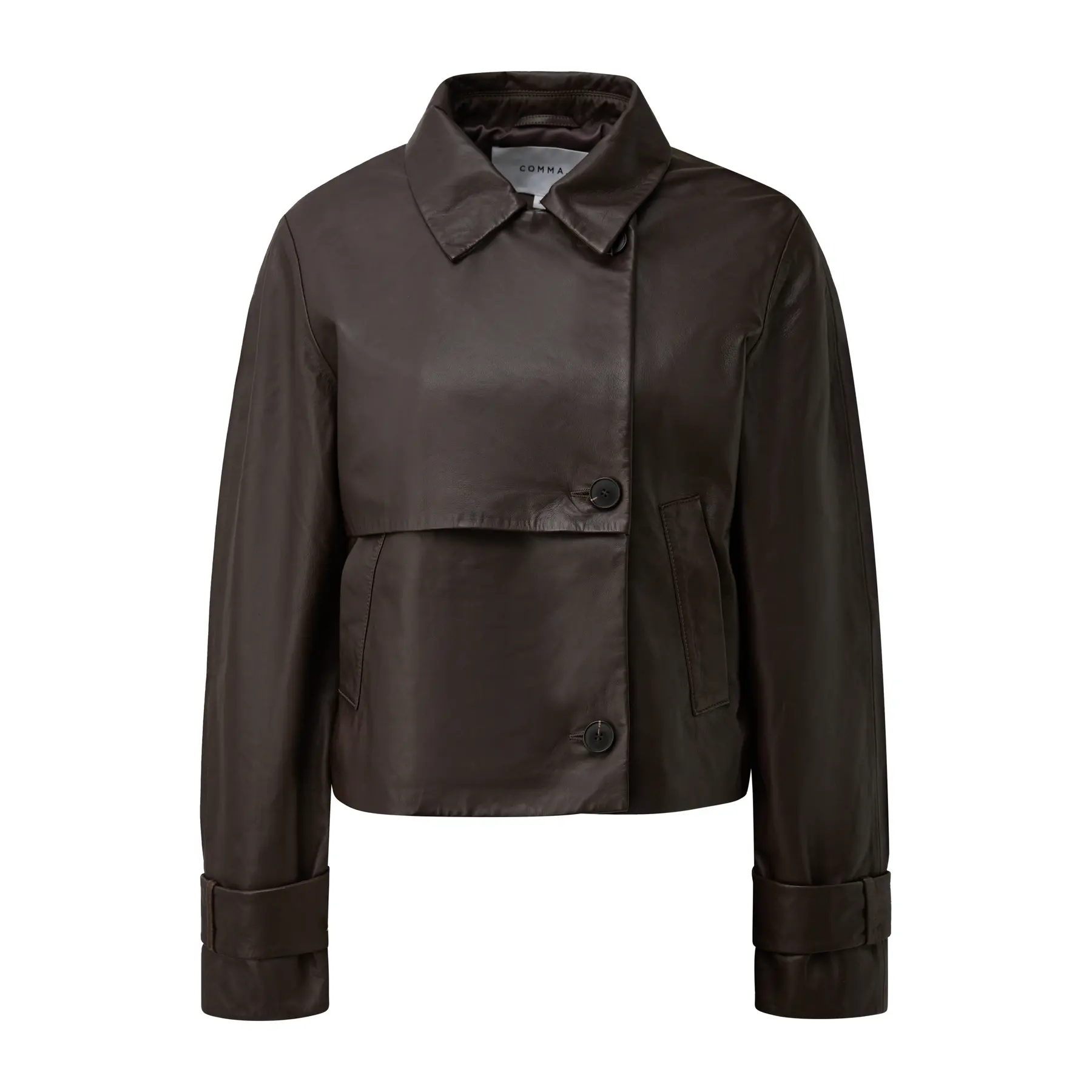 Giacca in pelle di agnello stile Trench donna COMMA