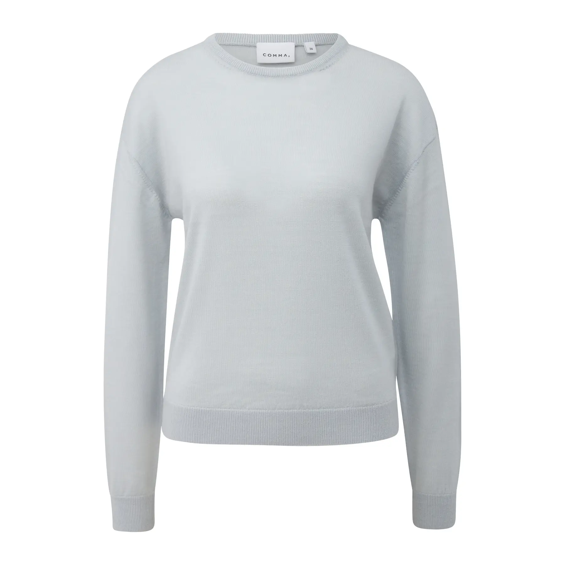 Pull con collo rotondo in lana 100% certificata donna COMMA