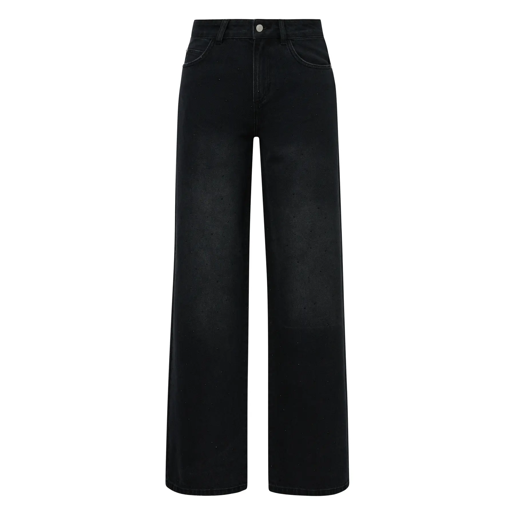 Wide Leg Jeans mit Strass Ton in Ton Damen COMMA Anna