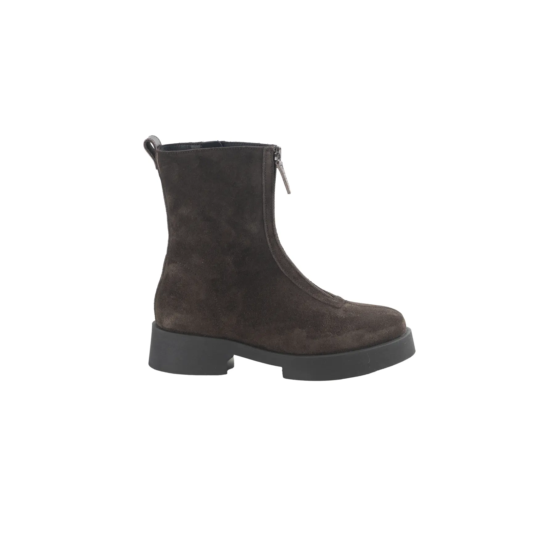 Stivaletti in pelle scamosciata con dettaglio zipper donna COMMA