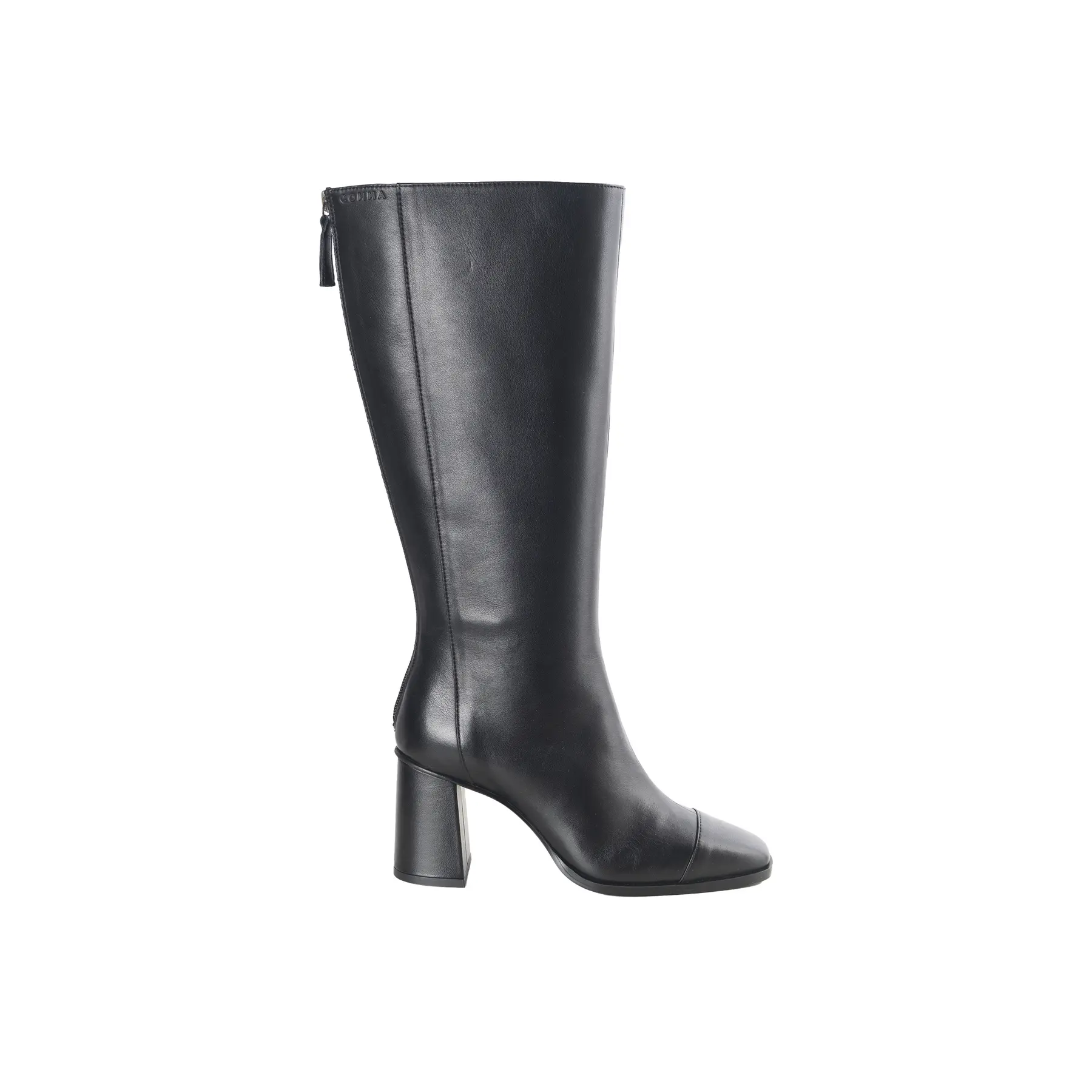 Bottes en cuir à talon bottier femme COMMA Bottes en cuir à talon bottier femme COMMA