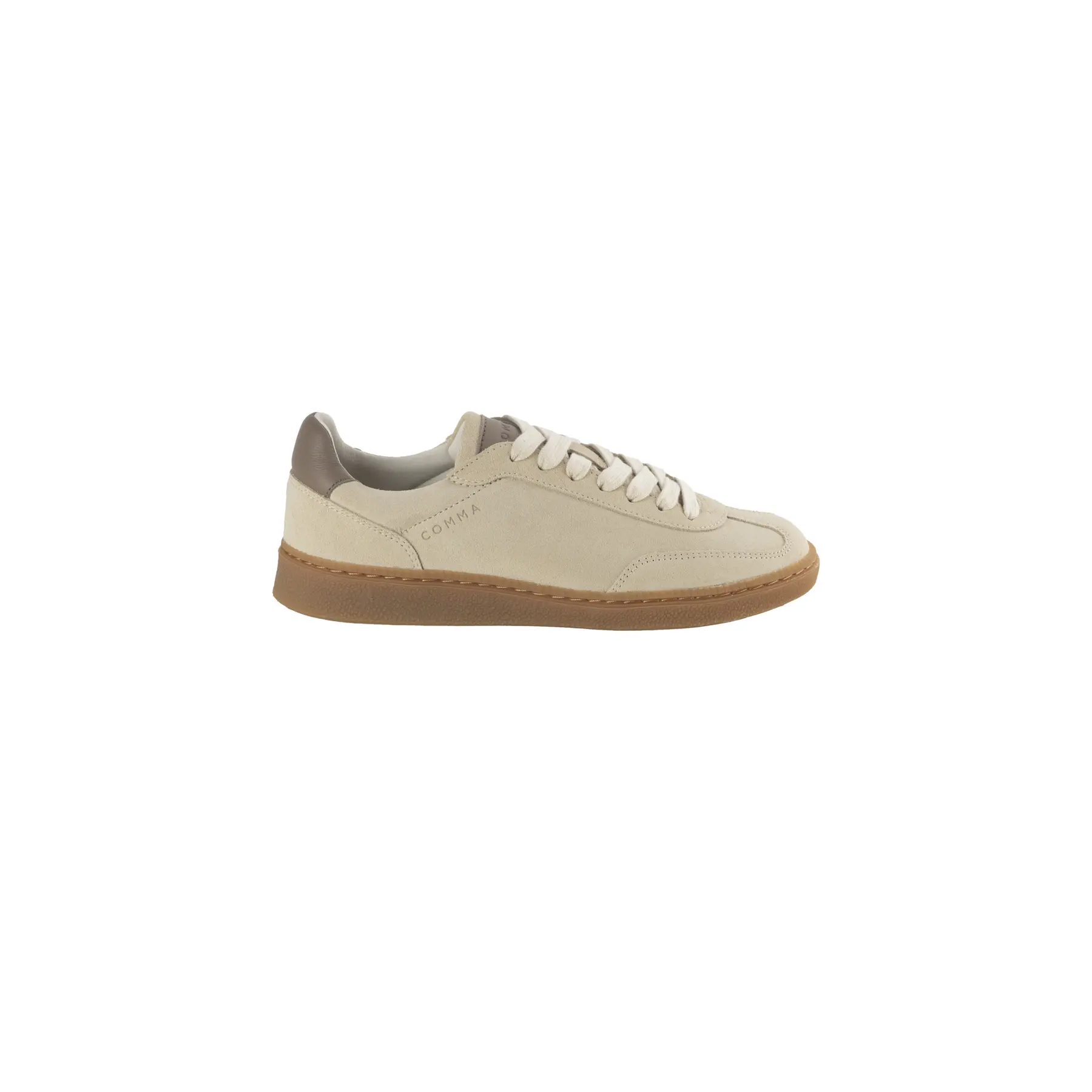 Sneakers in pelle scamosciata con suola naturale donna COMMA