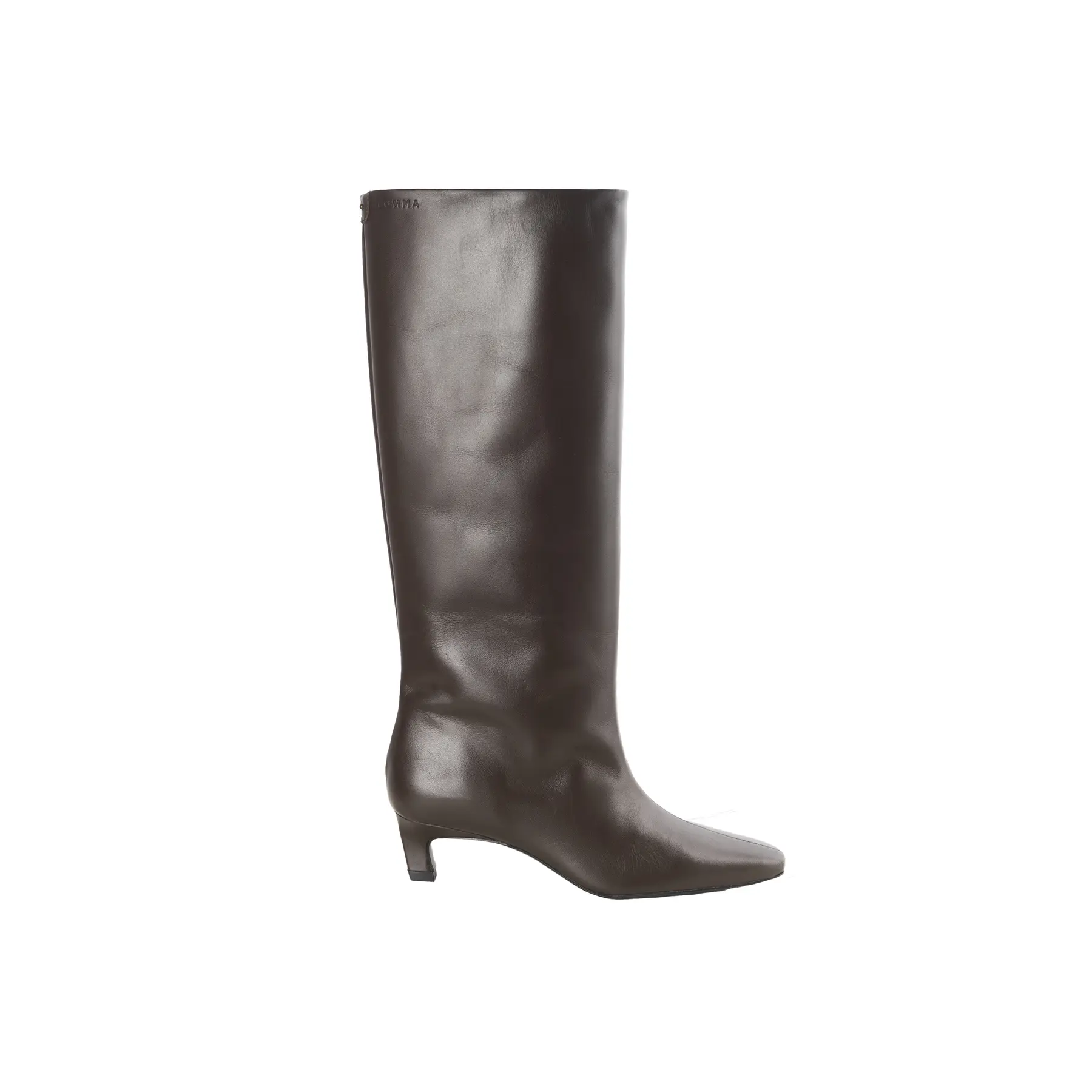 Stivaletti in pelle con gambo dritto e tacco kitten donna COMMA