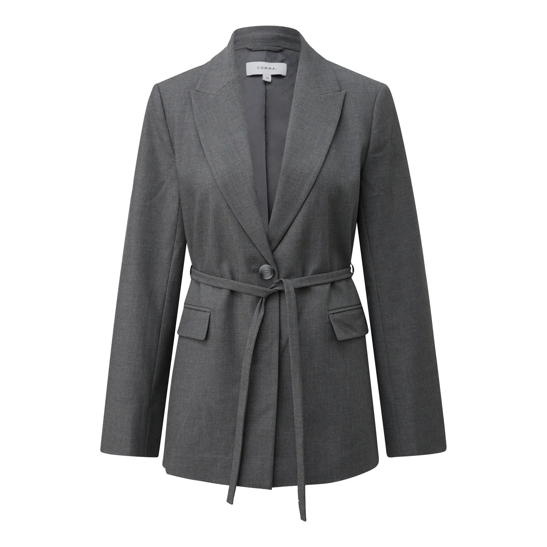 Blazer mit seitlichen Schlitzen und abnehmbarem Gürtel Damen COMMA