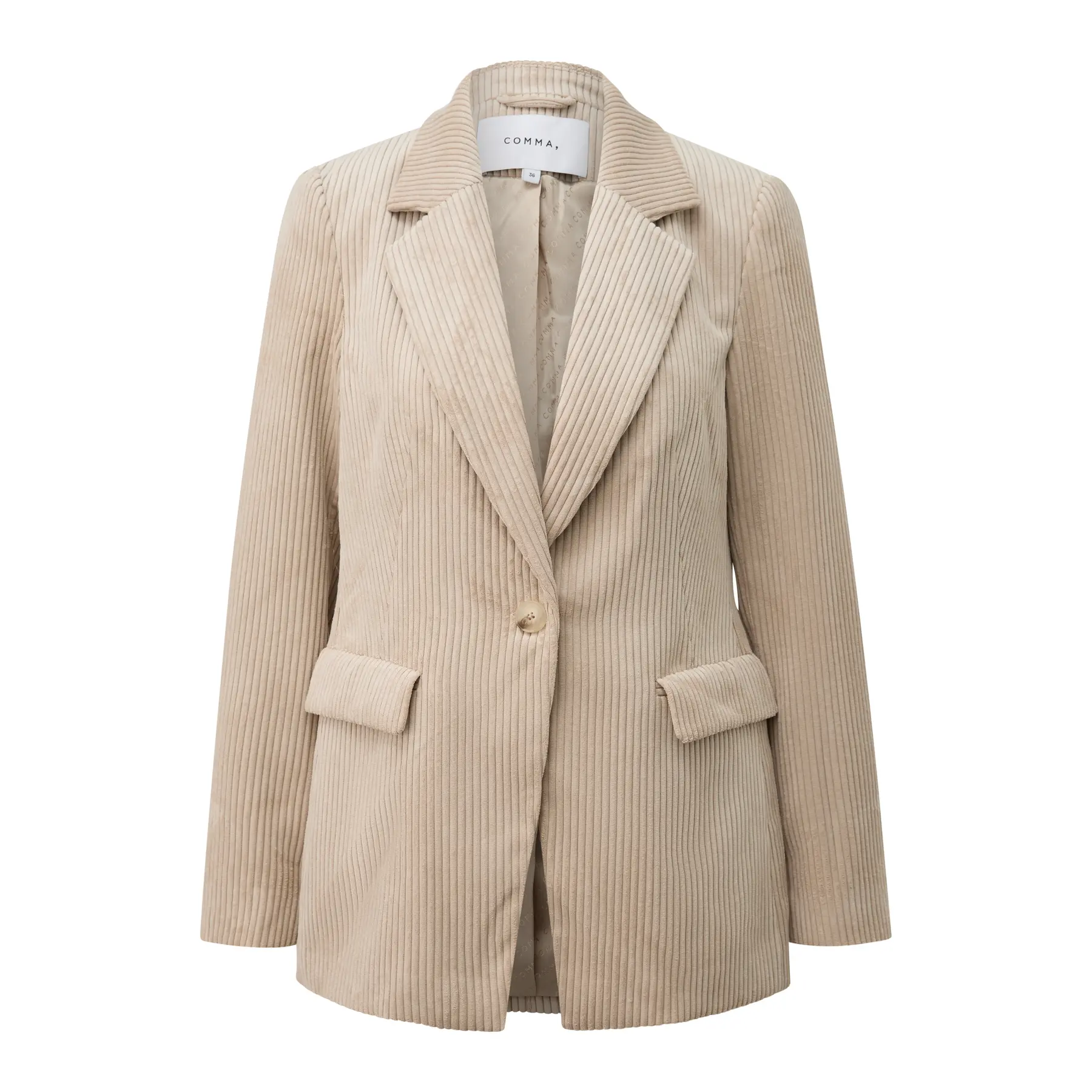 Blazer a un bottone in velluto a coste larghe donna COMMA
