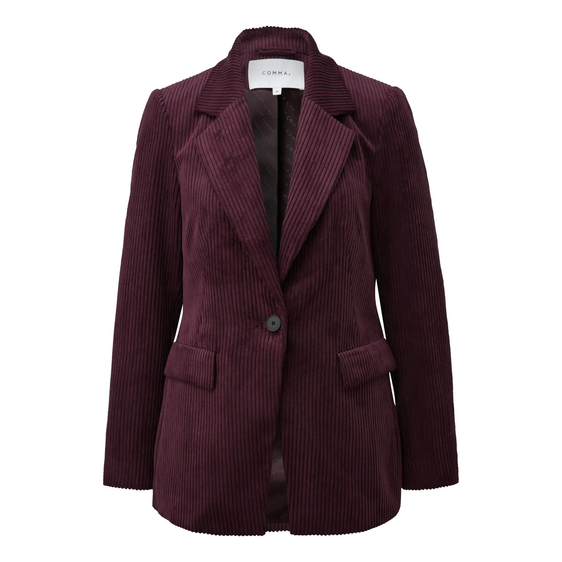 Blazer a un bottone in velluto a coste larghe donna COMMA