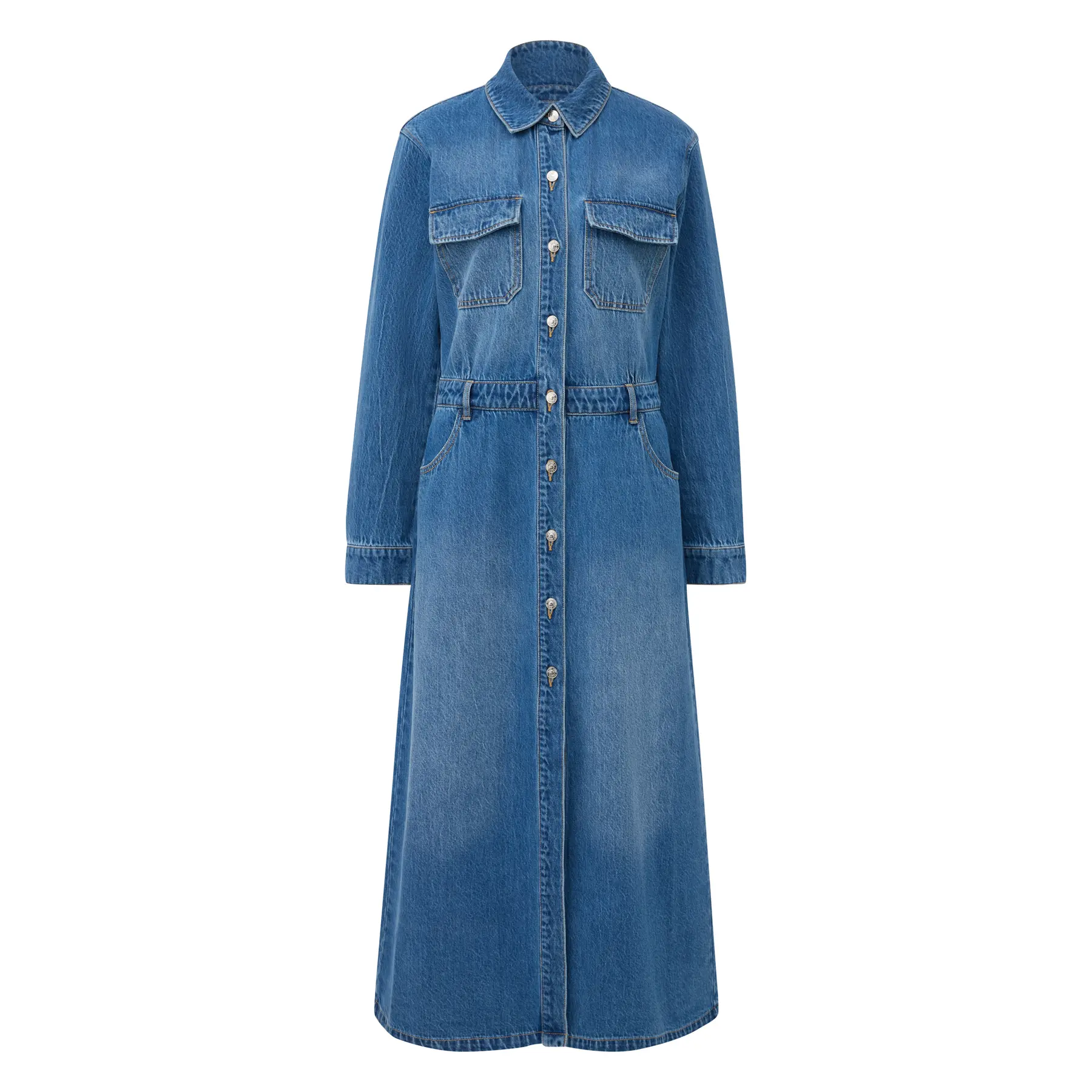 Robe in denim midi donna COMMA