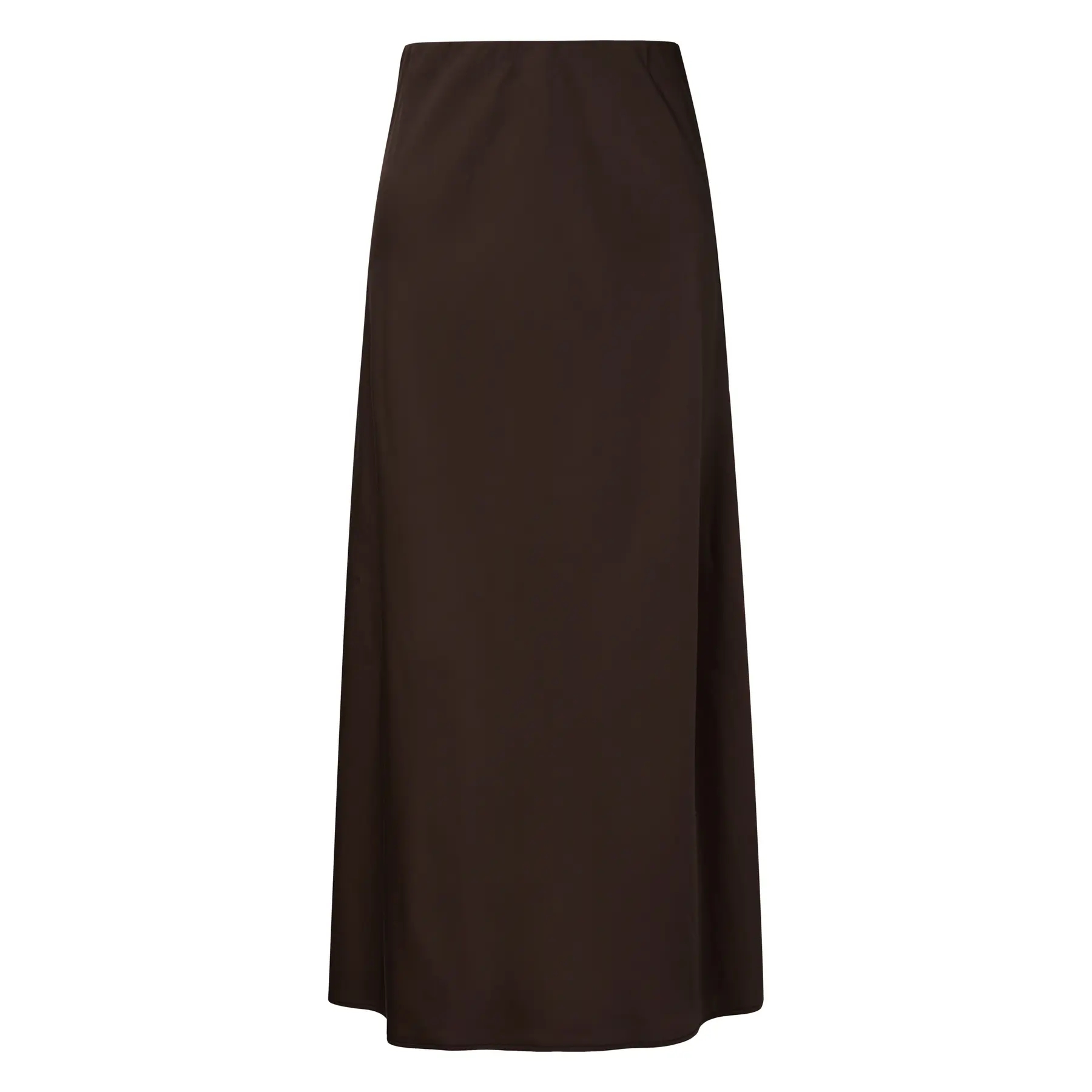 Gonna in satin di viscosa mista a taglio obliquo donna COMMA