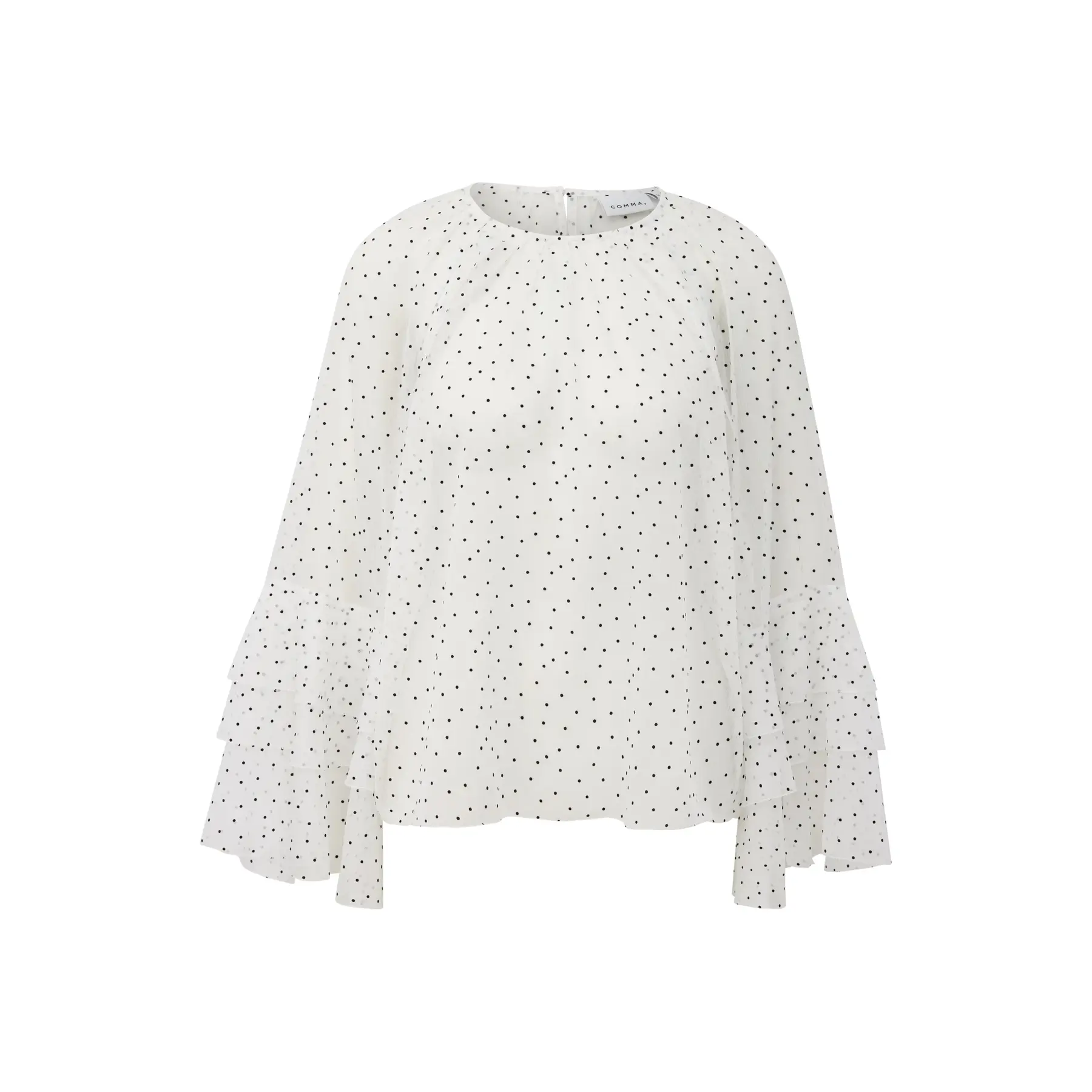 Blusa femminile in mussola a mini pois donna COMMA