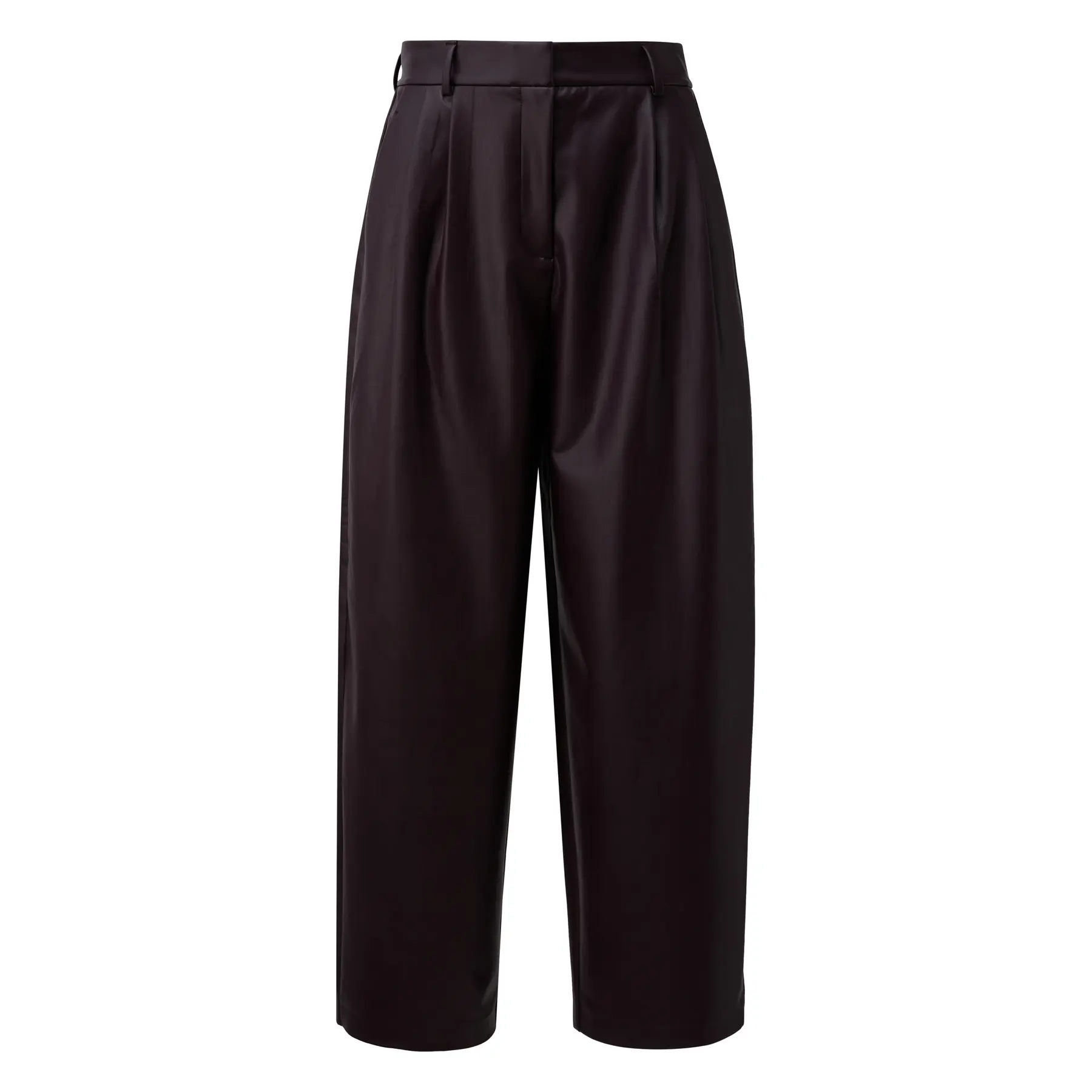 Pantaloni a pince in pelle vegana donna COMMA
