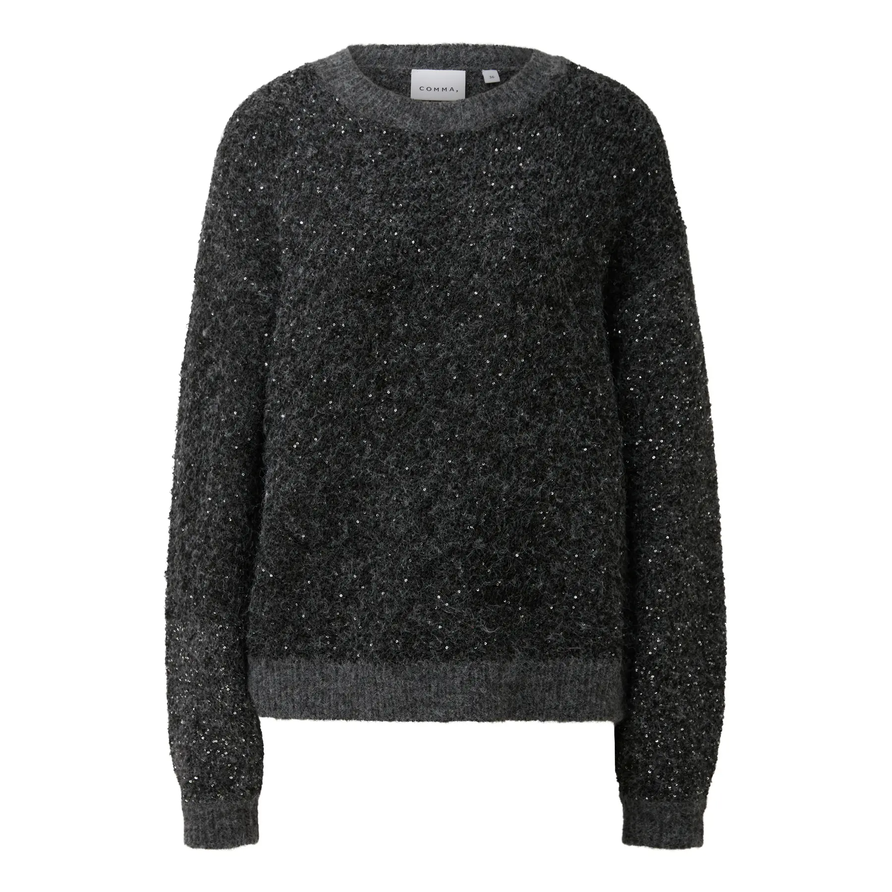 Pull con paillettes con maniche a sbuffo donna COMMA