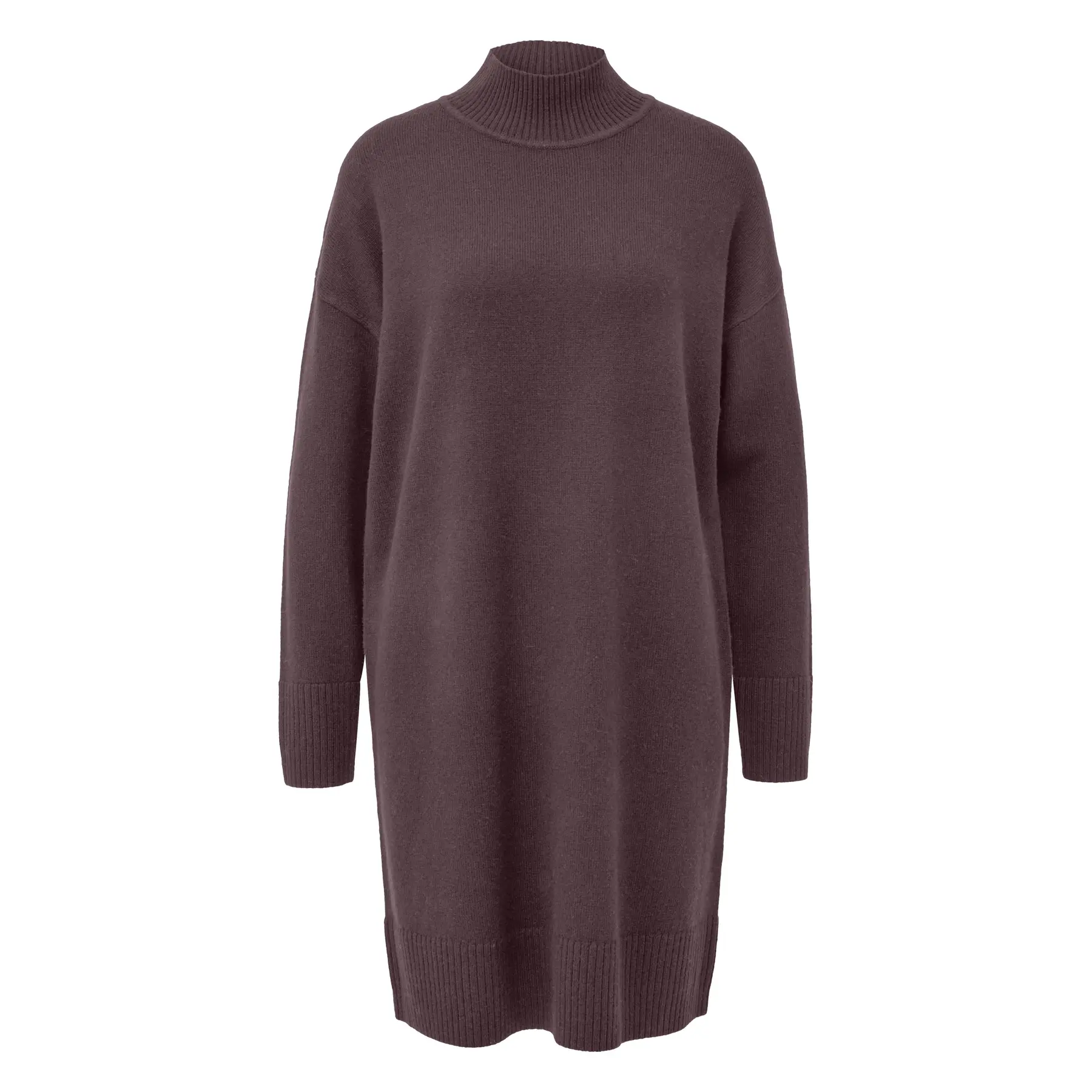 Robe in maglia con col alto e dettagli a coste donna COMMA
