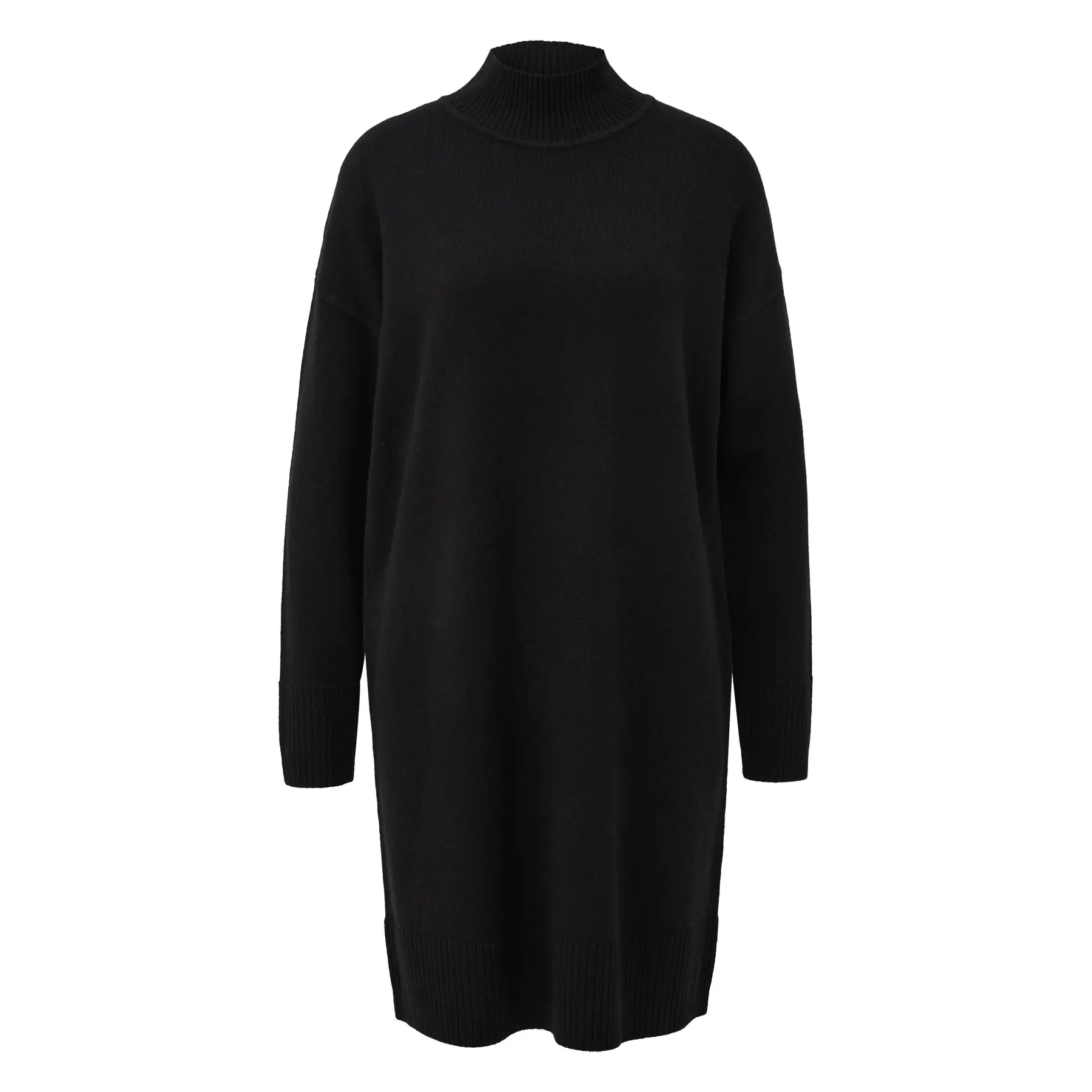 Robe in maglia con col alto e dettagli a coste donna COMMA