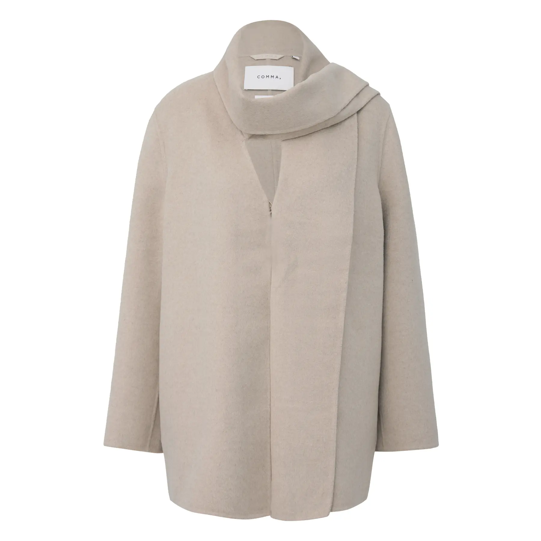 Eleganter Mantel aus Mischwolle mit Schal-Detail Damen COMMA