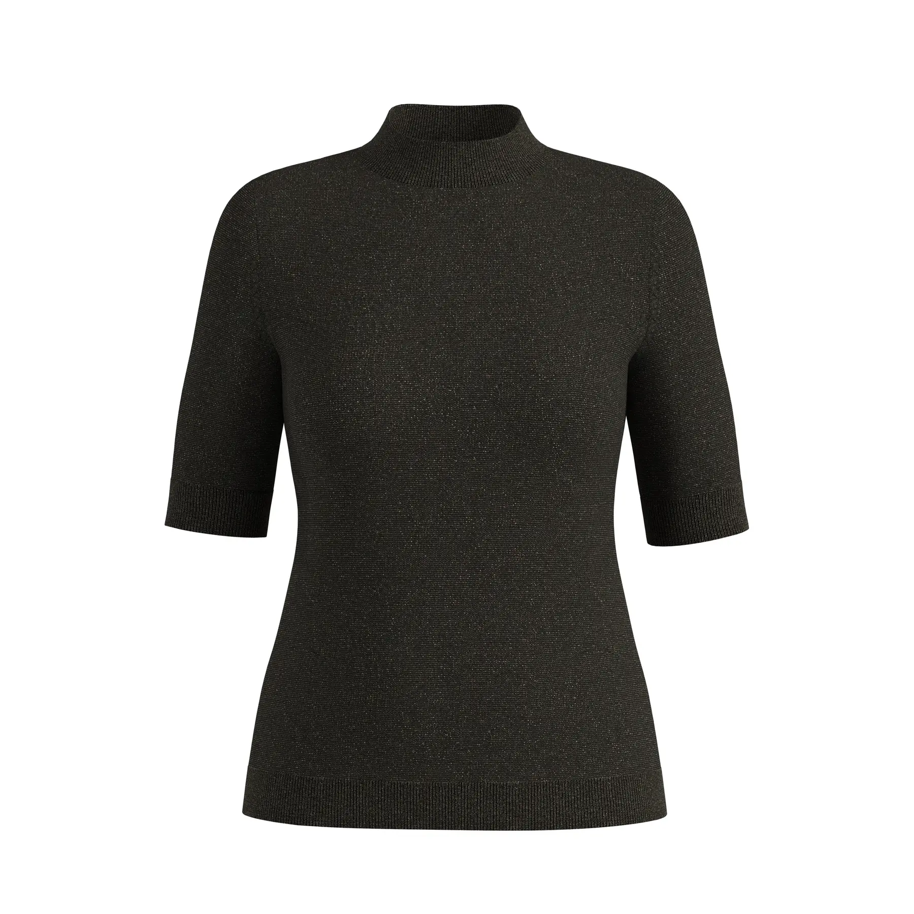 Kurzarm-Pullover aus glitzerndem Garn Damen COMMA