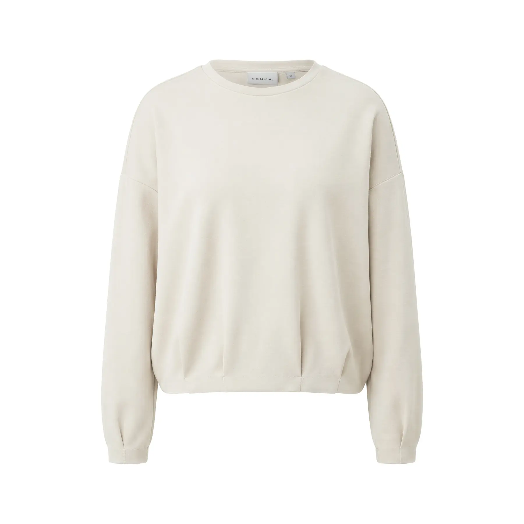 Damen-Sweatshirt mit voluminösem Saum COMMA