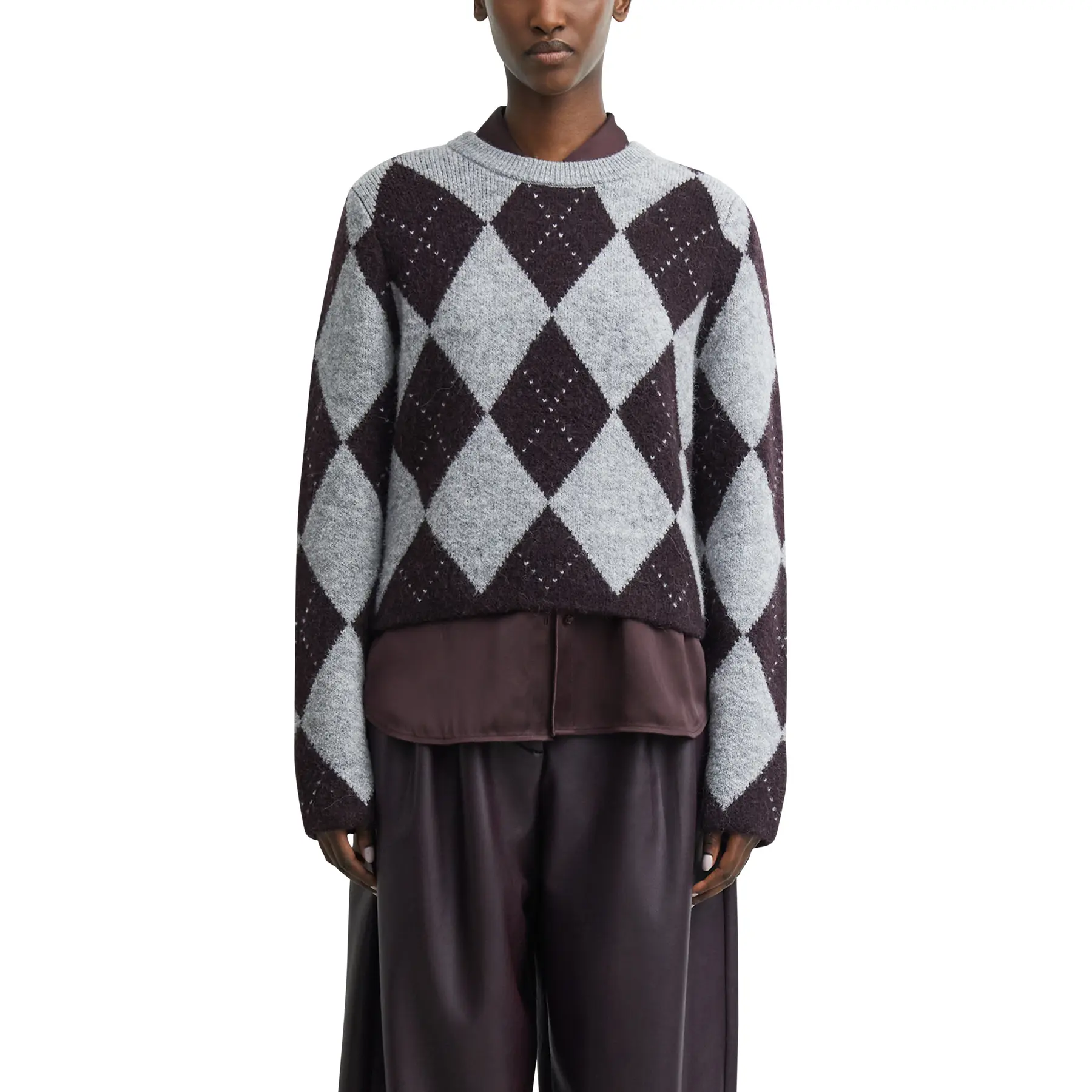Pull Duveteux a Motivo Argyle Donna COMMA