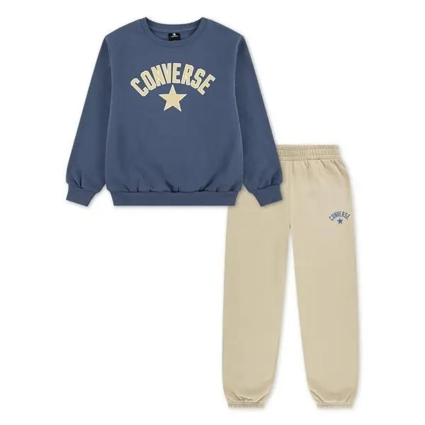 Completo felpa e pantaloni sportivi per bambini Converse CNBV Heritage Est Po