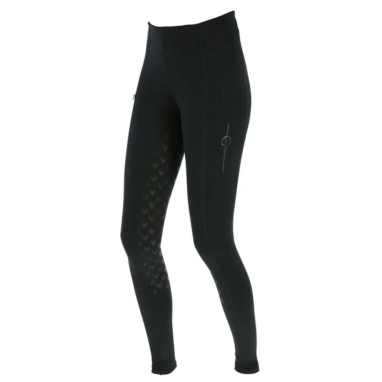 Leggings reiten full grip mädchen Covalliero Equona - Farbe: Schwarz