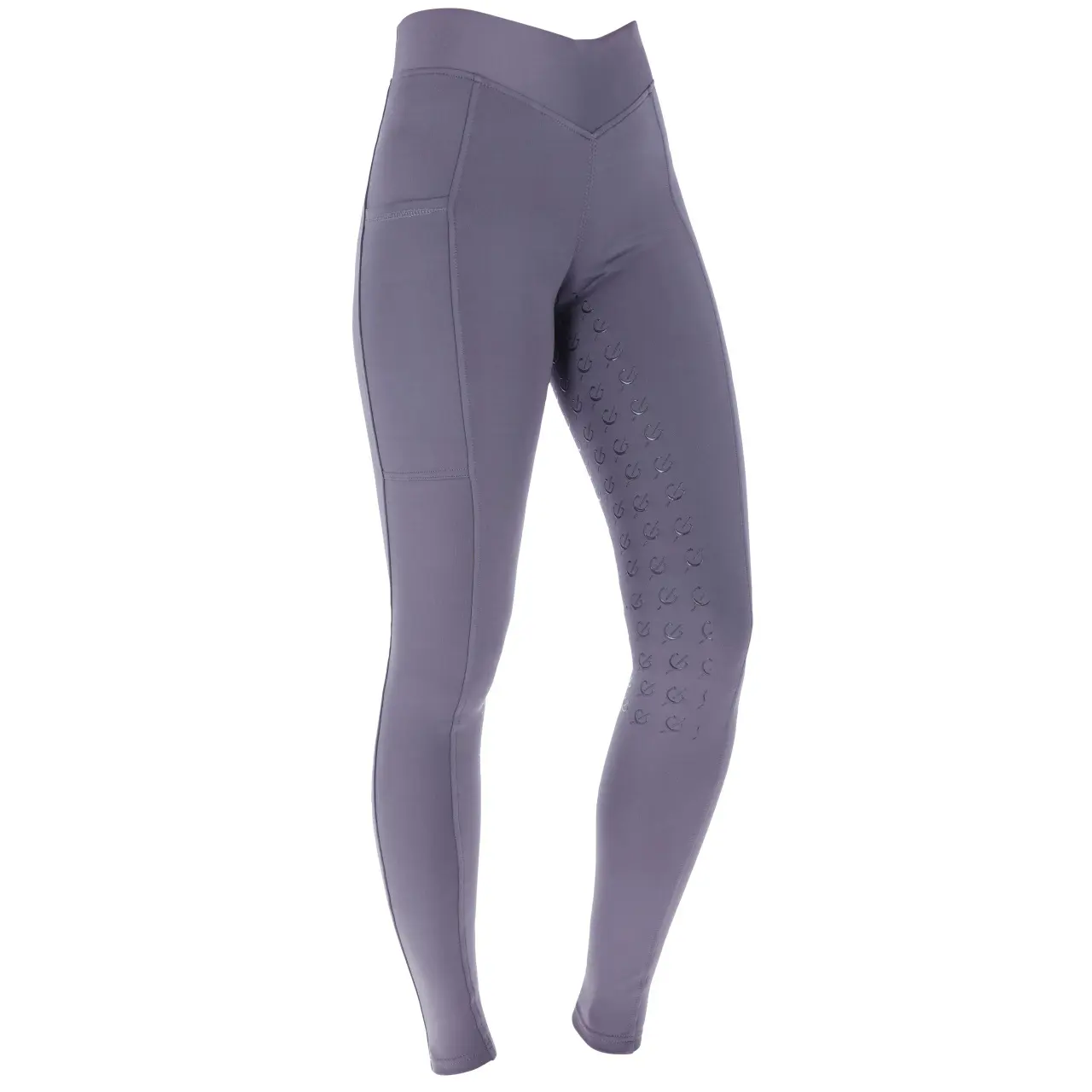 Leggings reiten full grip mädchen Covalliero ClassicStar - Farbe: Lila
