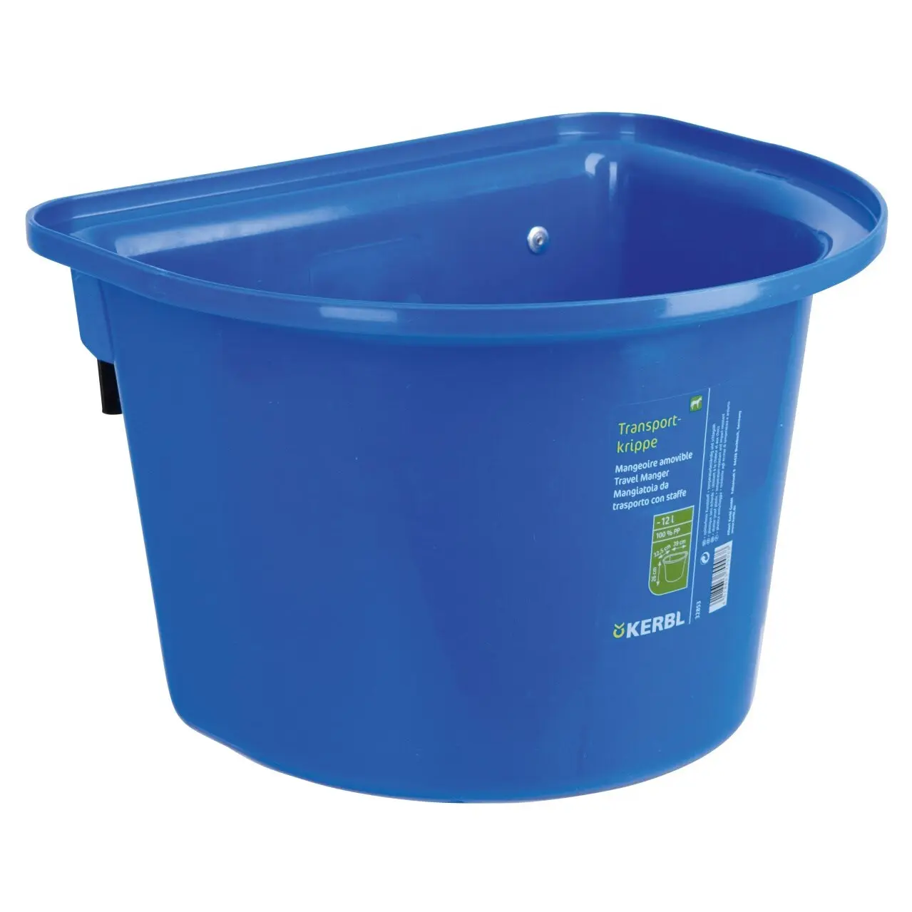 Covalliero Bleu Mangeoire De Porte Plastique Cheval