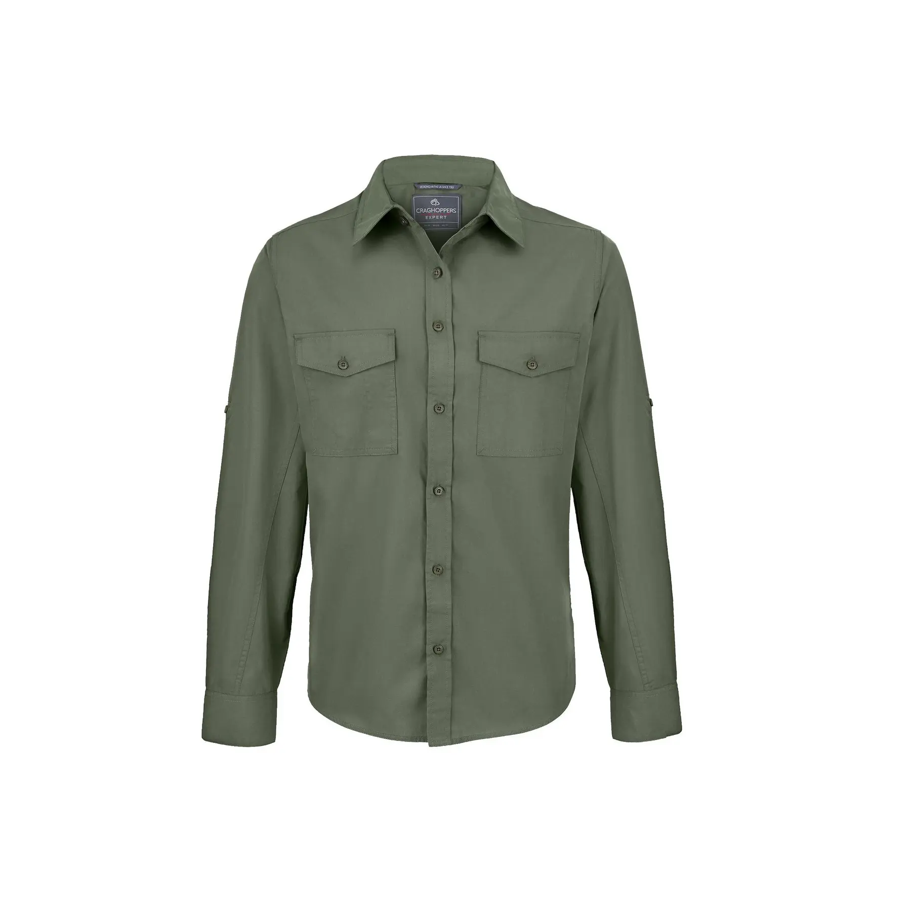 Craghoppers Expert Men's Kiwi Long Sleeved Shirt - Green Xxl - Image 3