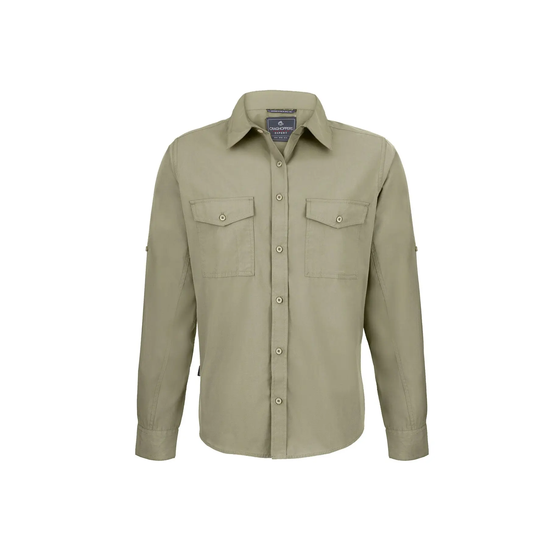Craghoppers Beige Expert Kiwi Hemd Mit Langem Ärmel Größe: L - Image 2