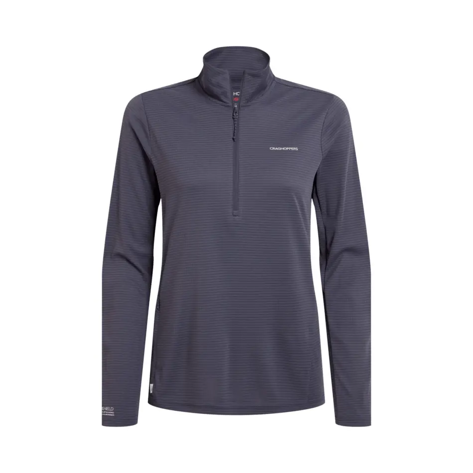 Maglia a maniche lunghe con zip a metà da donna Craghoppers NosiLife SolarShield+