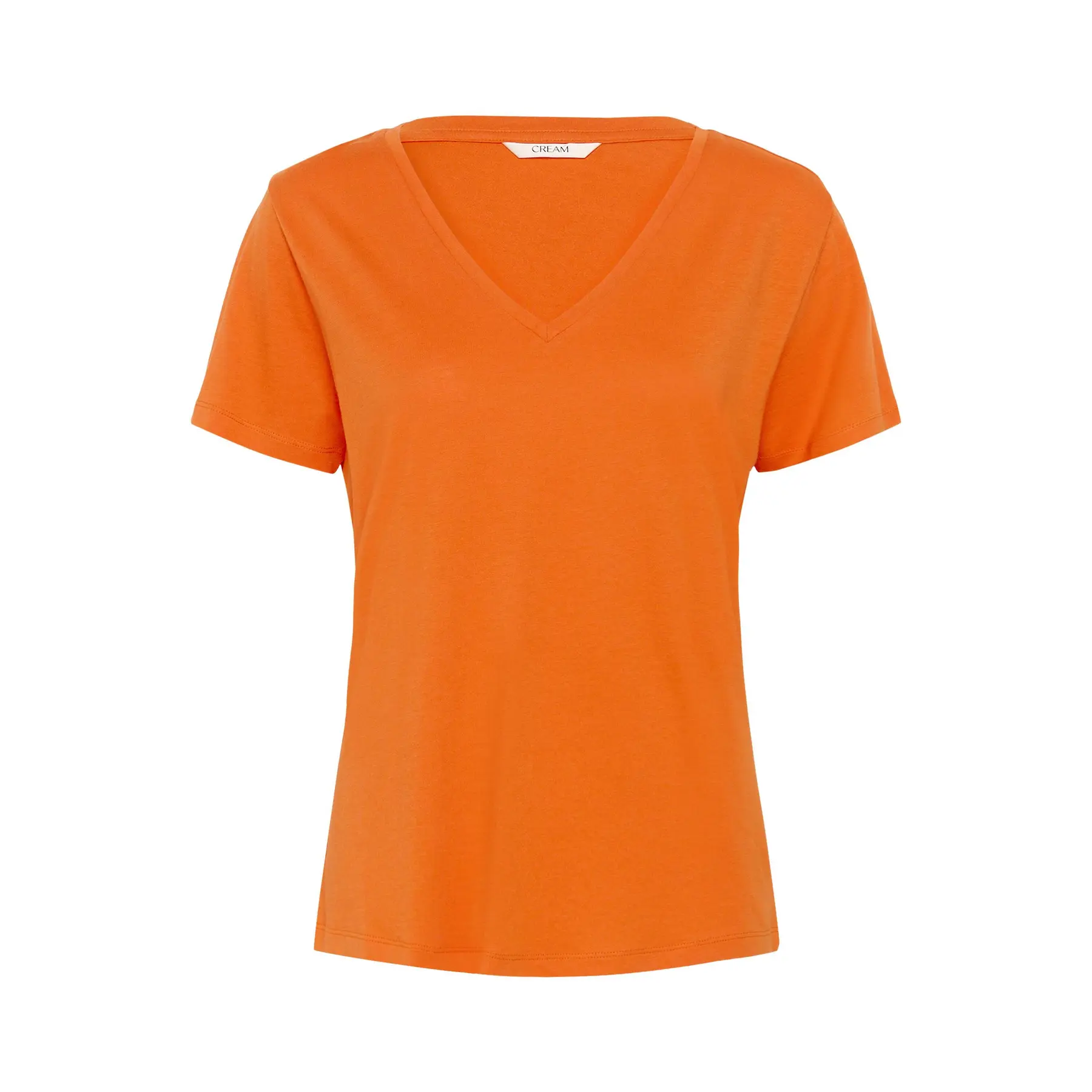 T-shirt da donna con scollo a V Cream Naia Deep