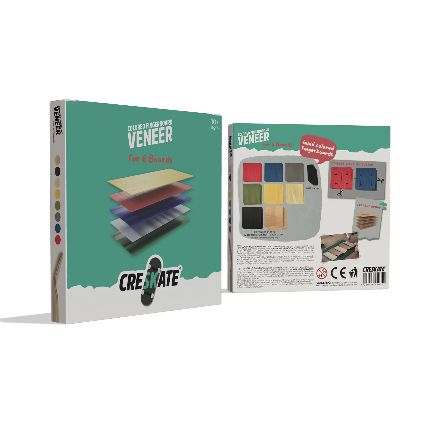 Creskate Unisex Bunt Farbige Mdf-Blätter Für Fingerboards