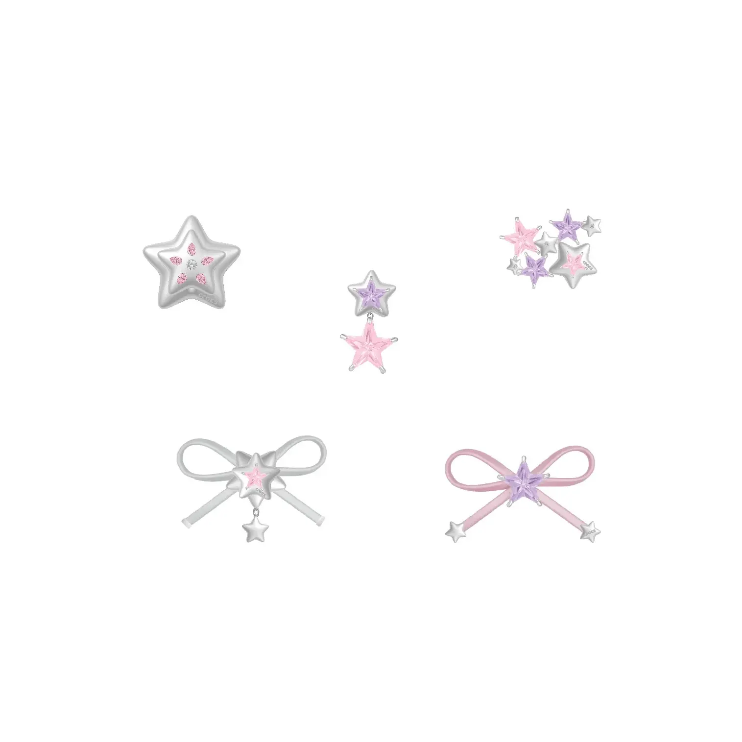 Jibbitz Crocs Stars and Bows (x5)