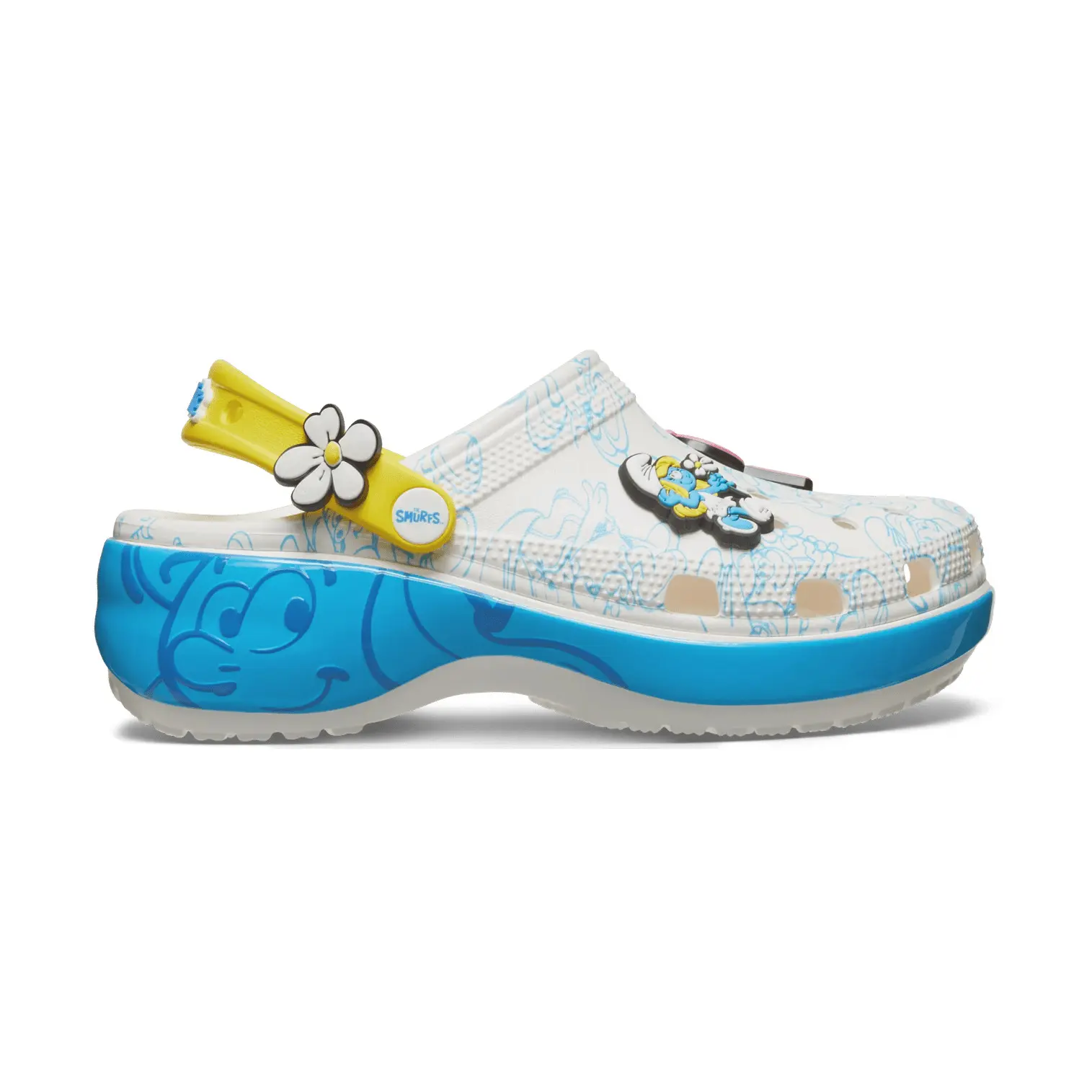 Clogs für Damen Crocs Smurfs