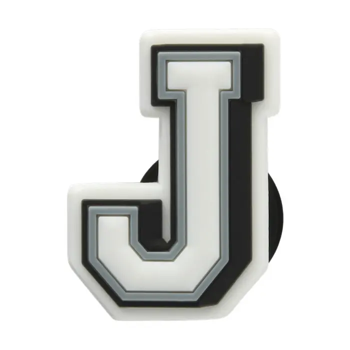 Crocs Nero Jibbitz Letter J - Immagine 2