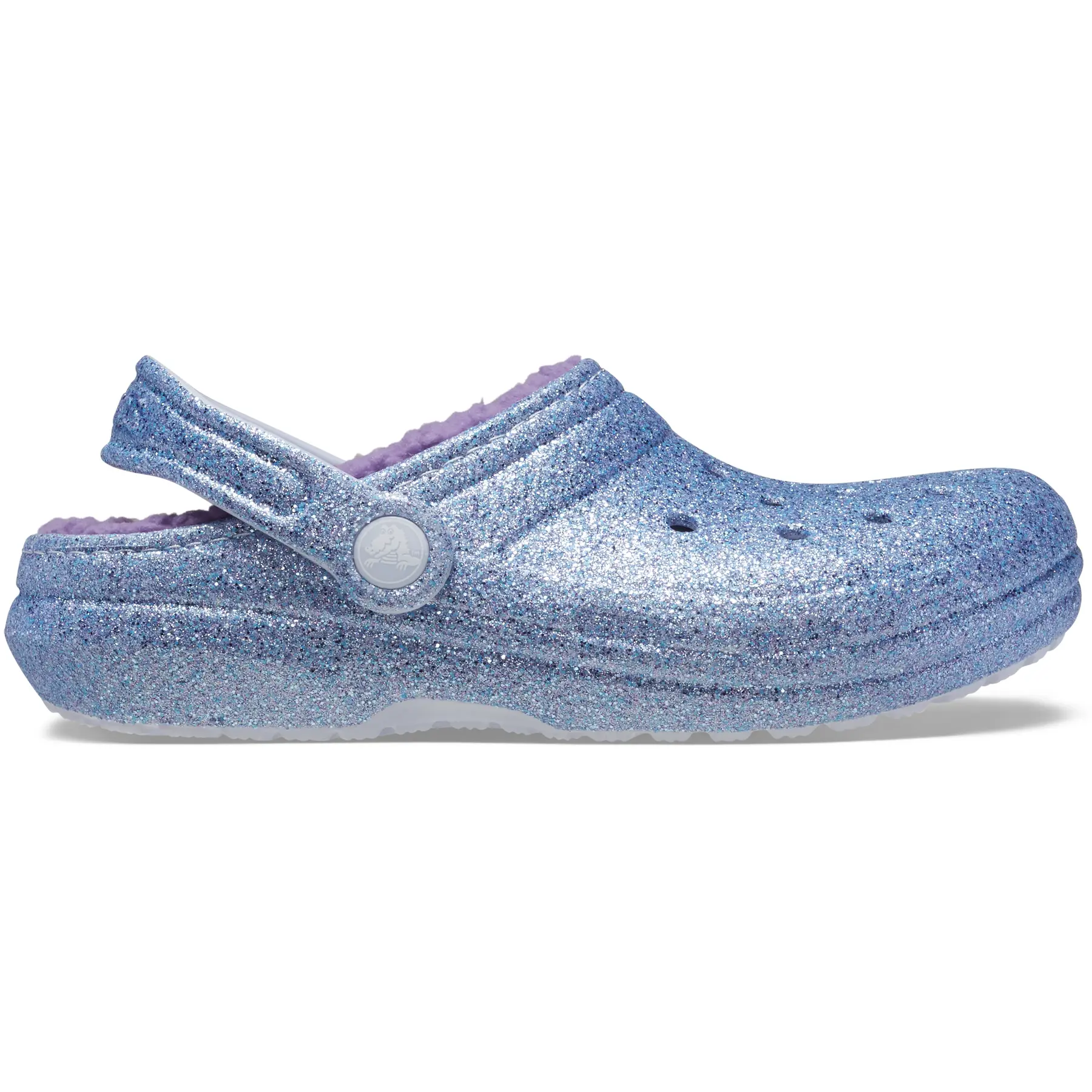 Clogs mit Glitzer, Baby Crocs Classic Lined