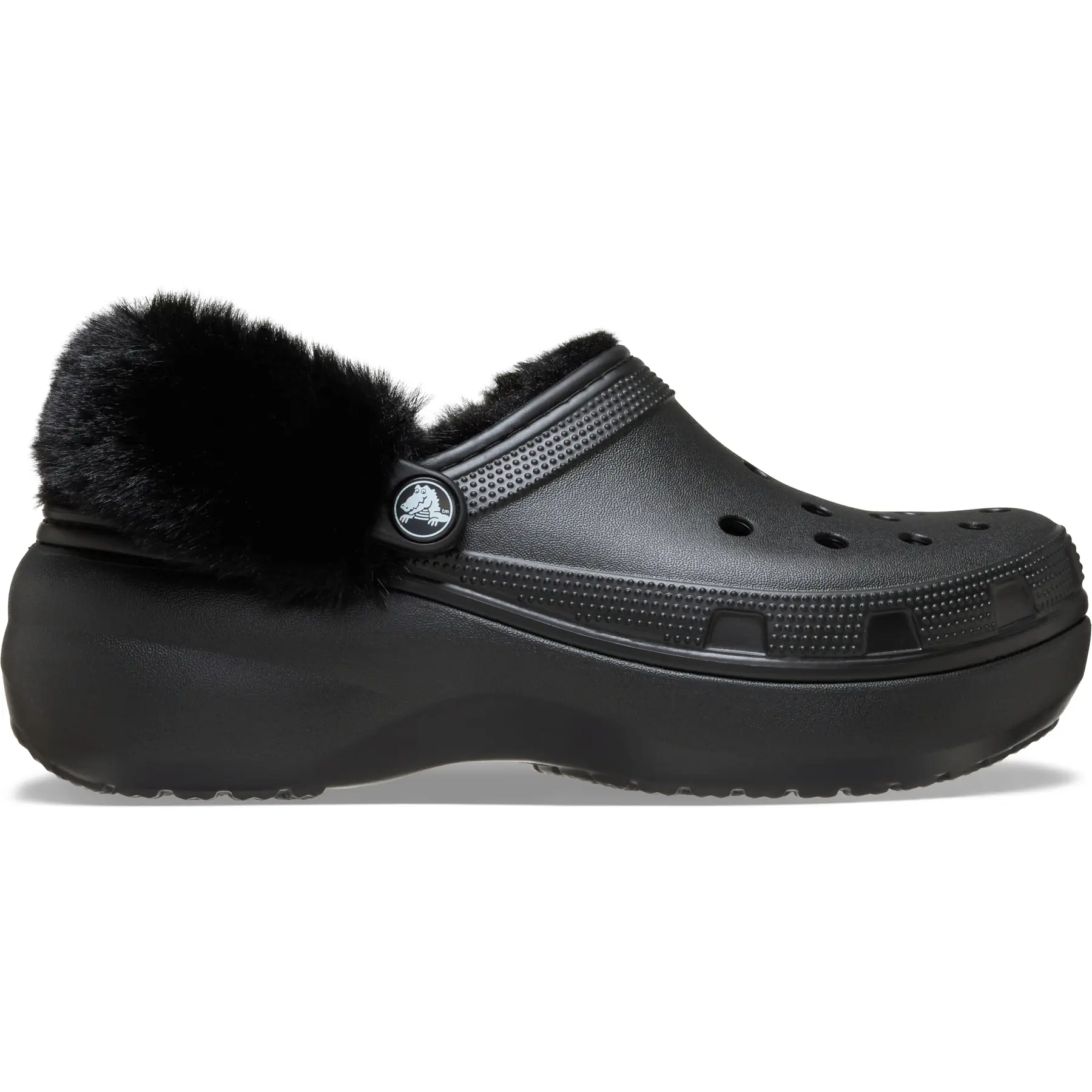 Clogs für Damen Crocs Classic Platform Fuzz Lined