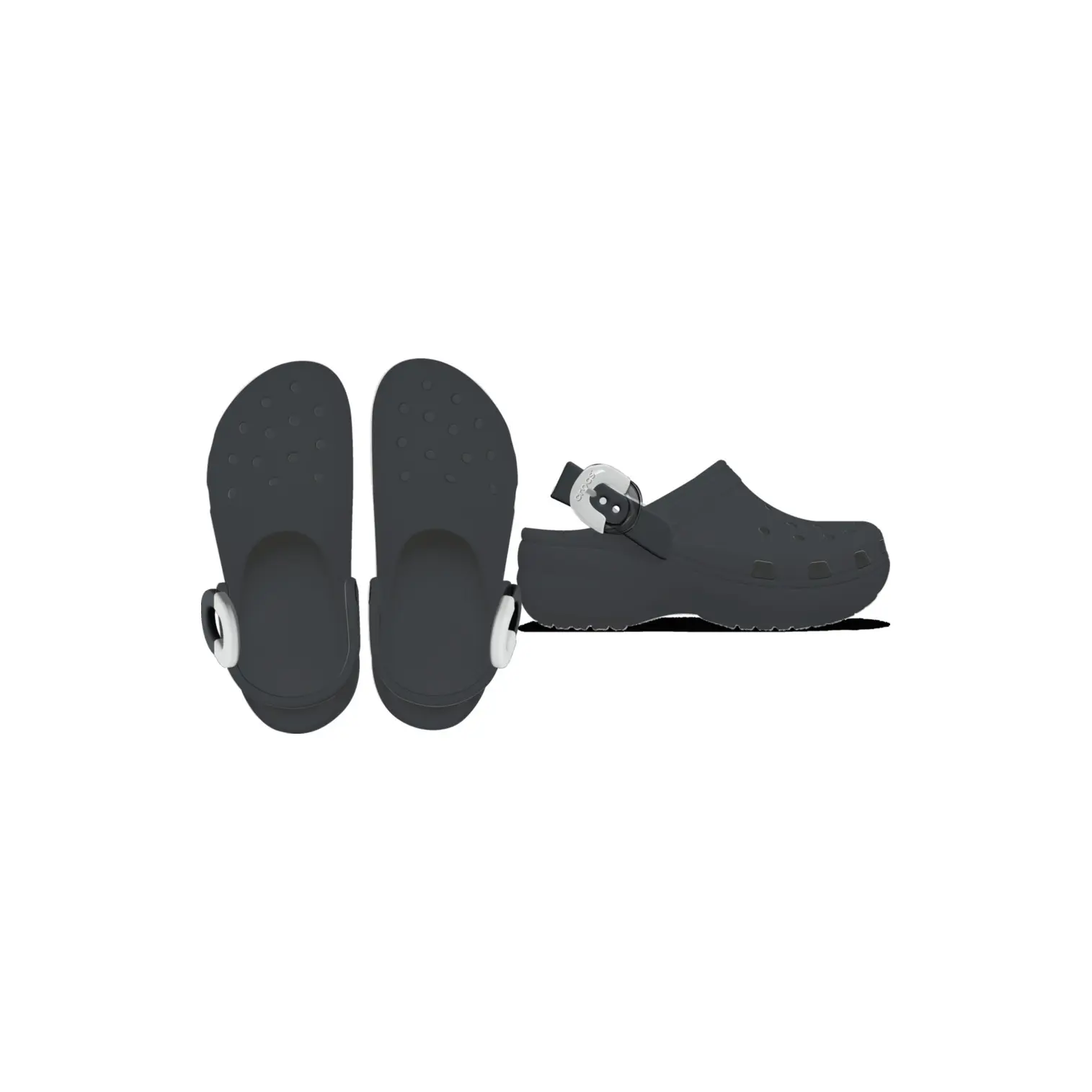 Damen-Pantoletten mit Plateau Crocs Classic