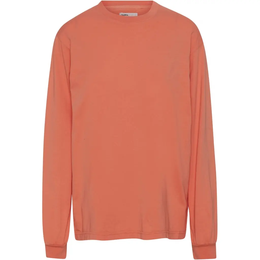 Colorful Standard Unisex Orange Long Sleeve T-Shirt Organic Oversized Dark Amber