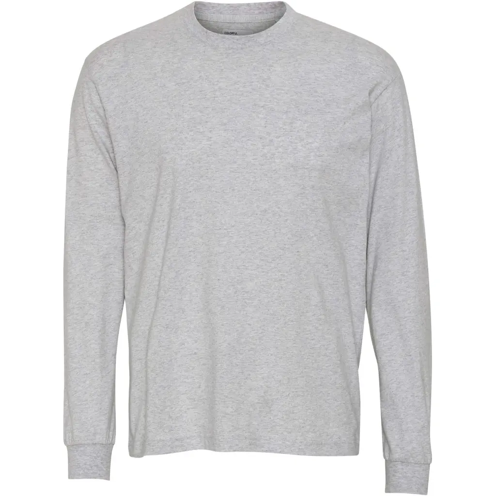 T-Shirt langarm Colorful Standard Organic oversized heather grey