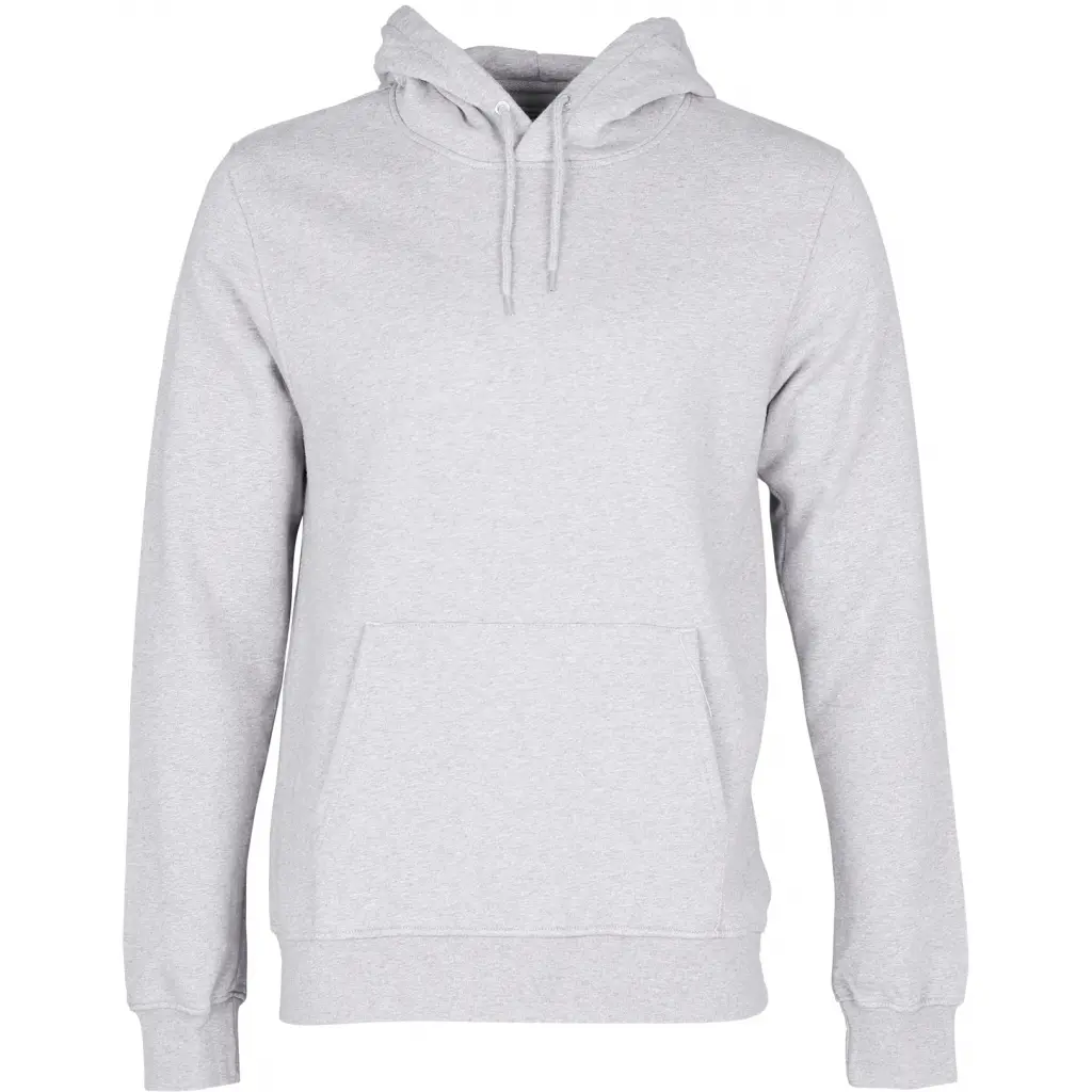 Colorful Standard Men's Grey Hoodie Classic Organic Snow Melange