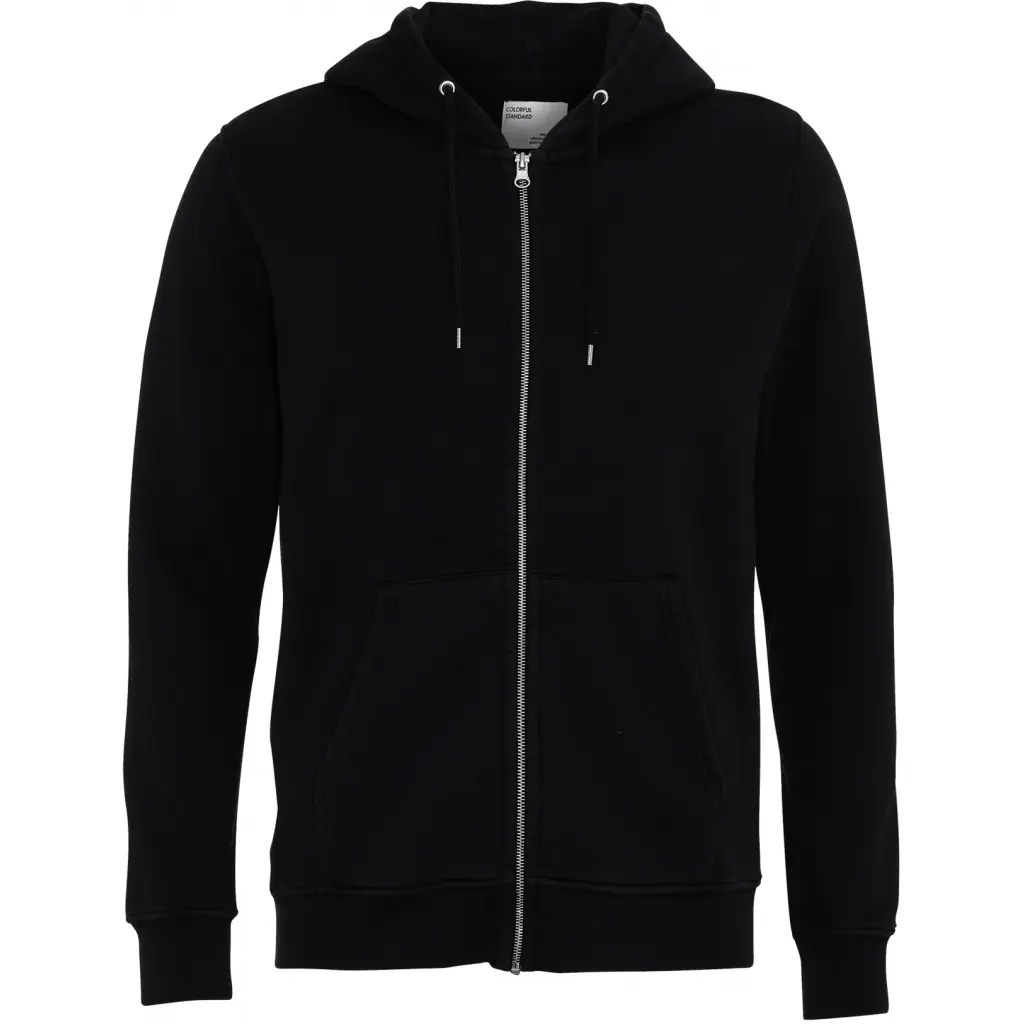 Kapuzenpullover mit Reißverschluss Colorful Standard Classic Organic deep black