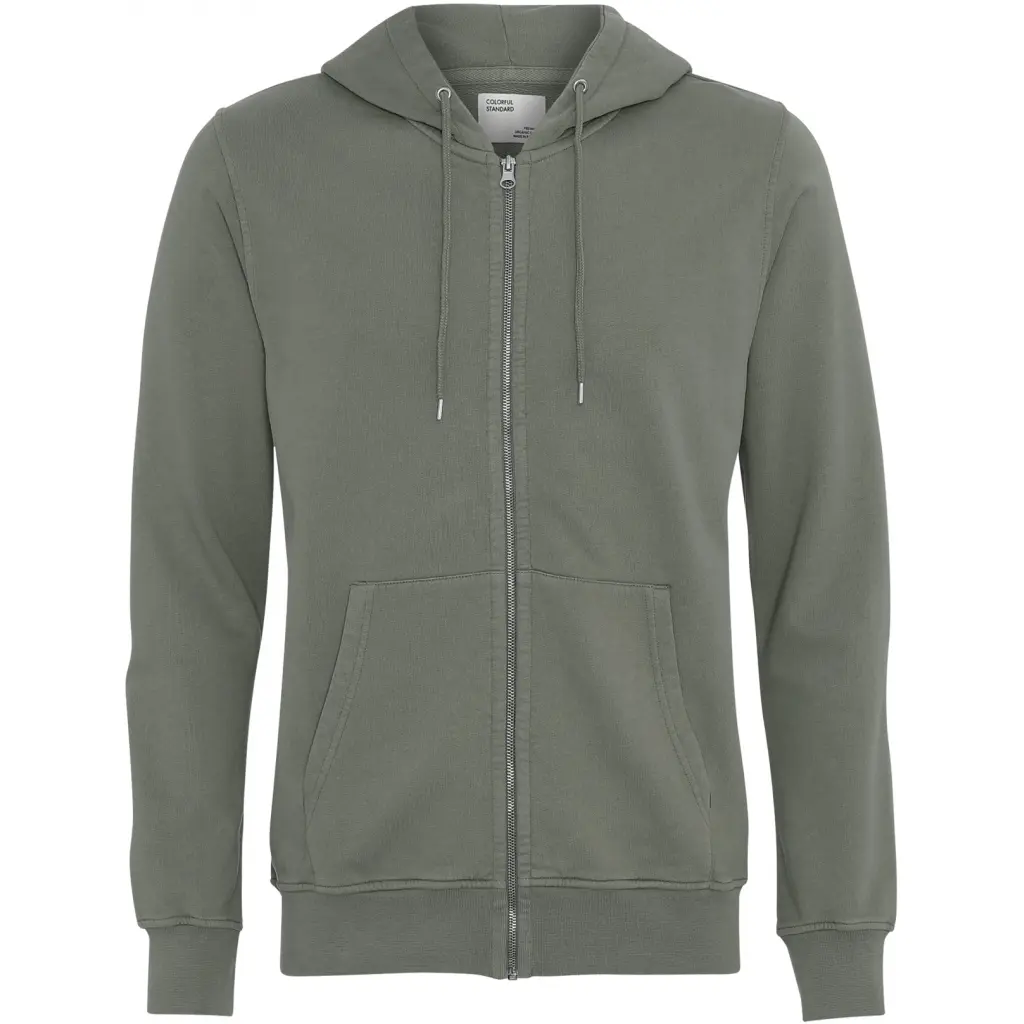 Kapuzen-Pulli mit Reißverschluss Colorful Standard Classic Organic dusty olive