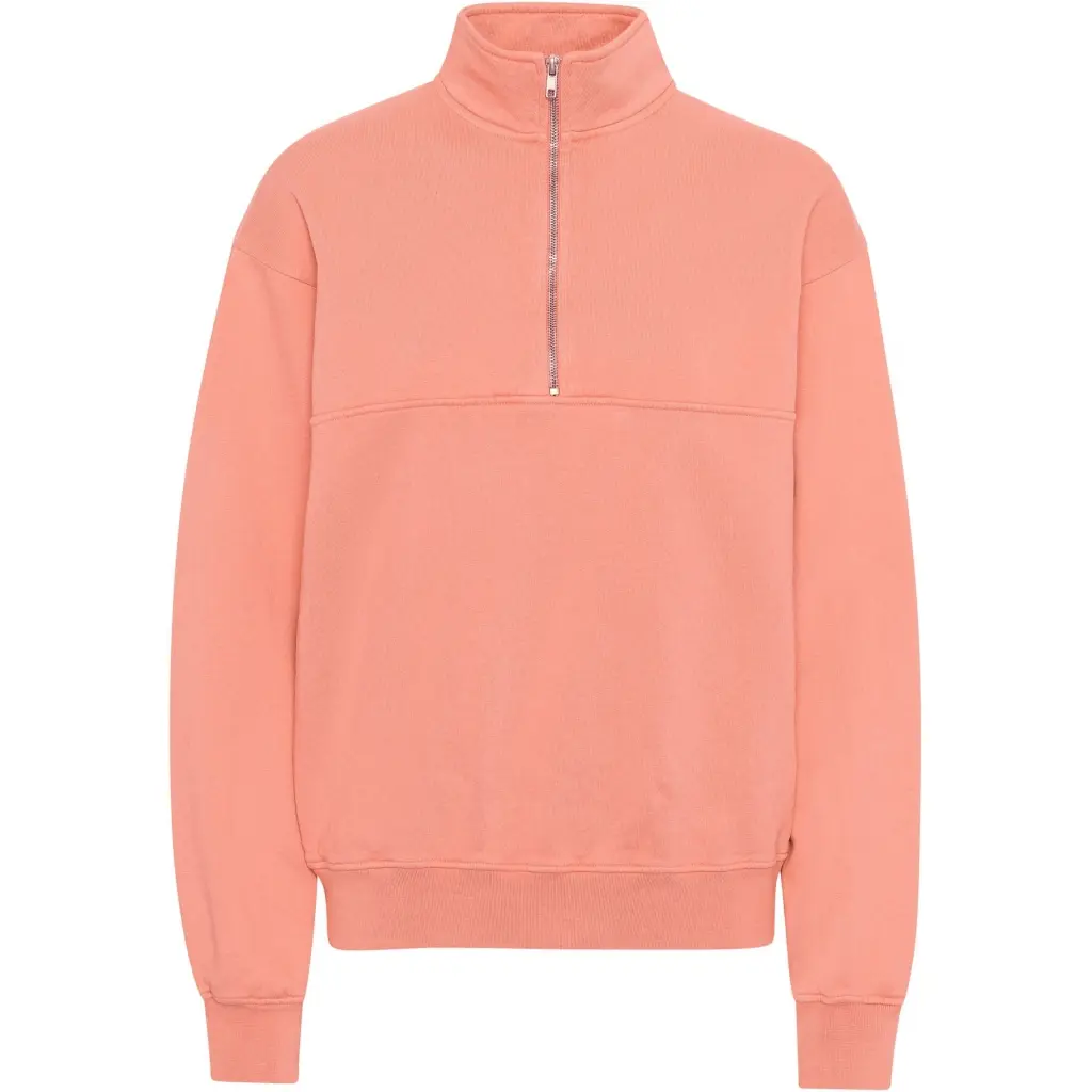 Felpa 1/4 zip Colorful Standard Organic bright coral