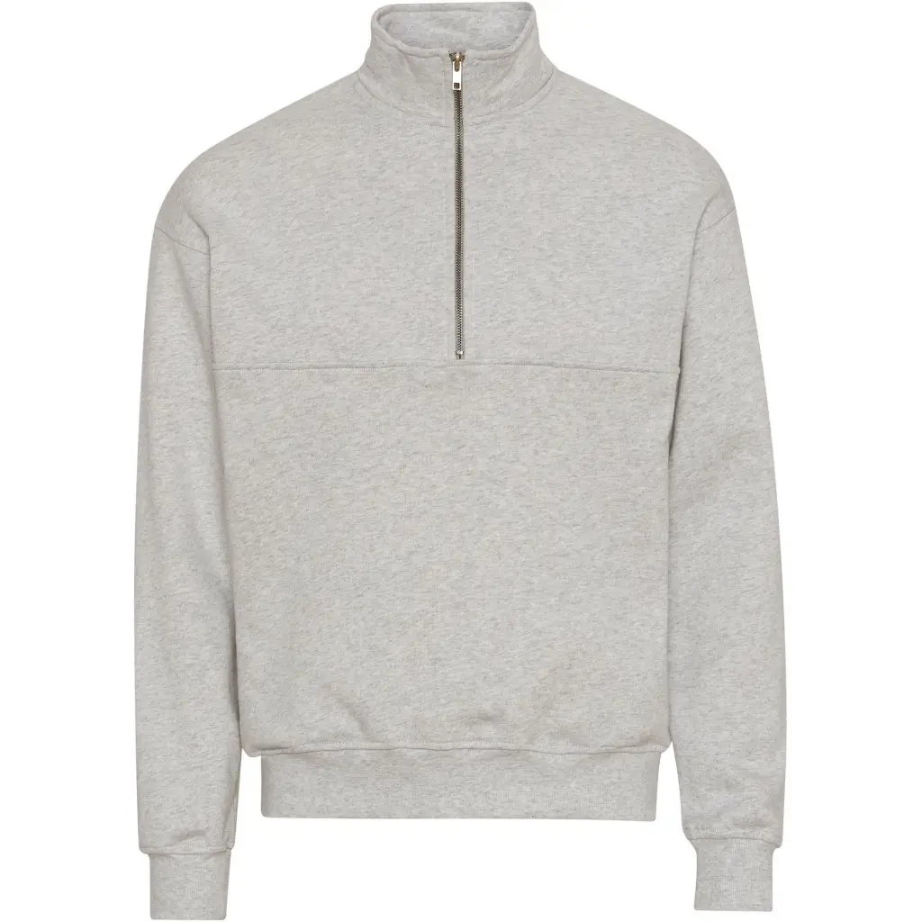 Felpa 1/4 zip Colorful Standard Organic heather grey