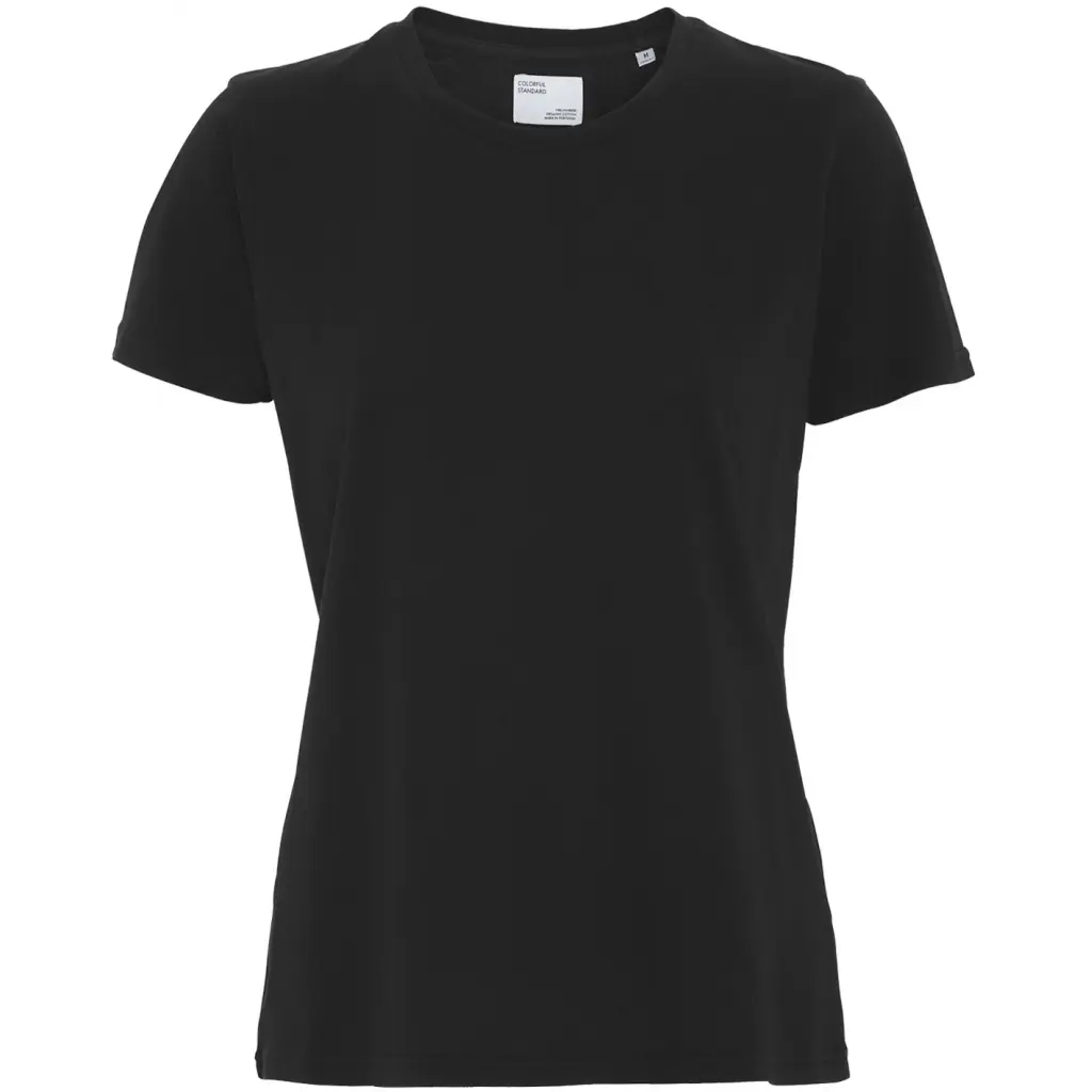 Colorful Standard Women's Black T-Shirt Light Organic Deep