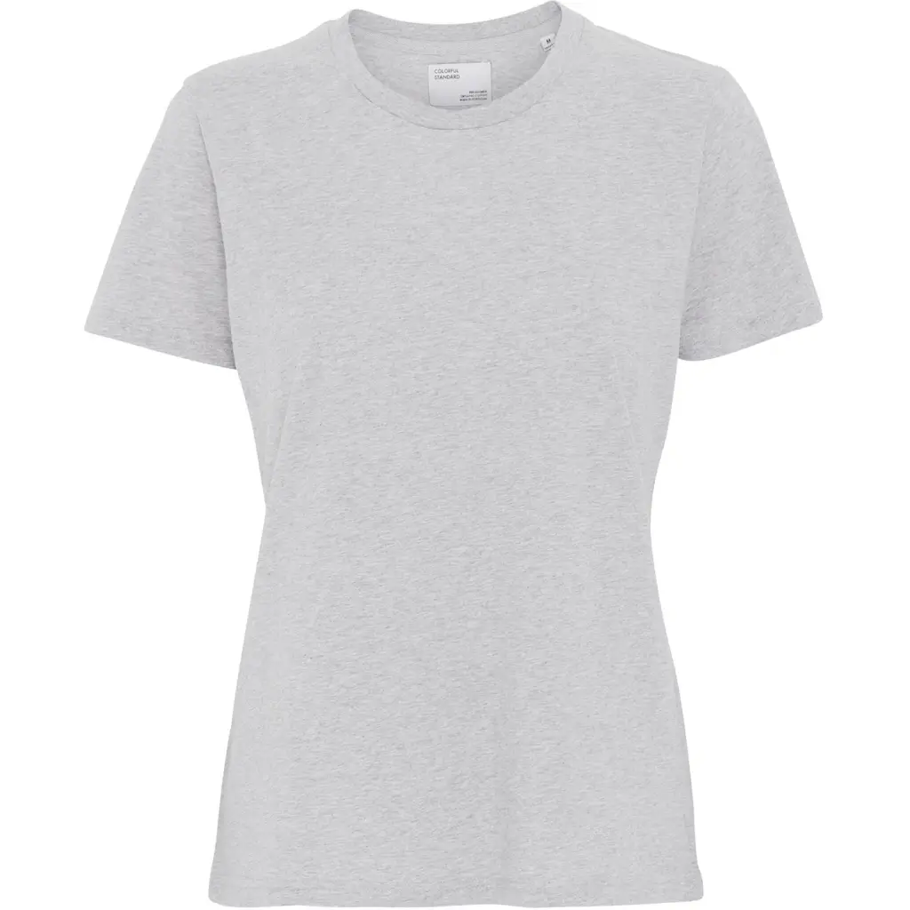 Colorful Standard Women's White T-Shirt Light Organic Snow Melange