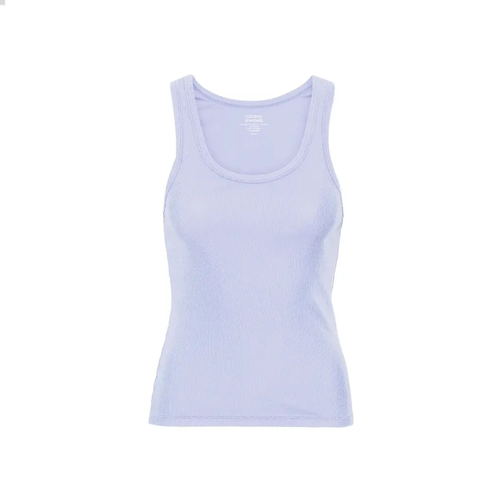 Geripptes Tanktop Damen Colorful Standard Organic soft lavender